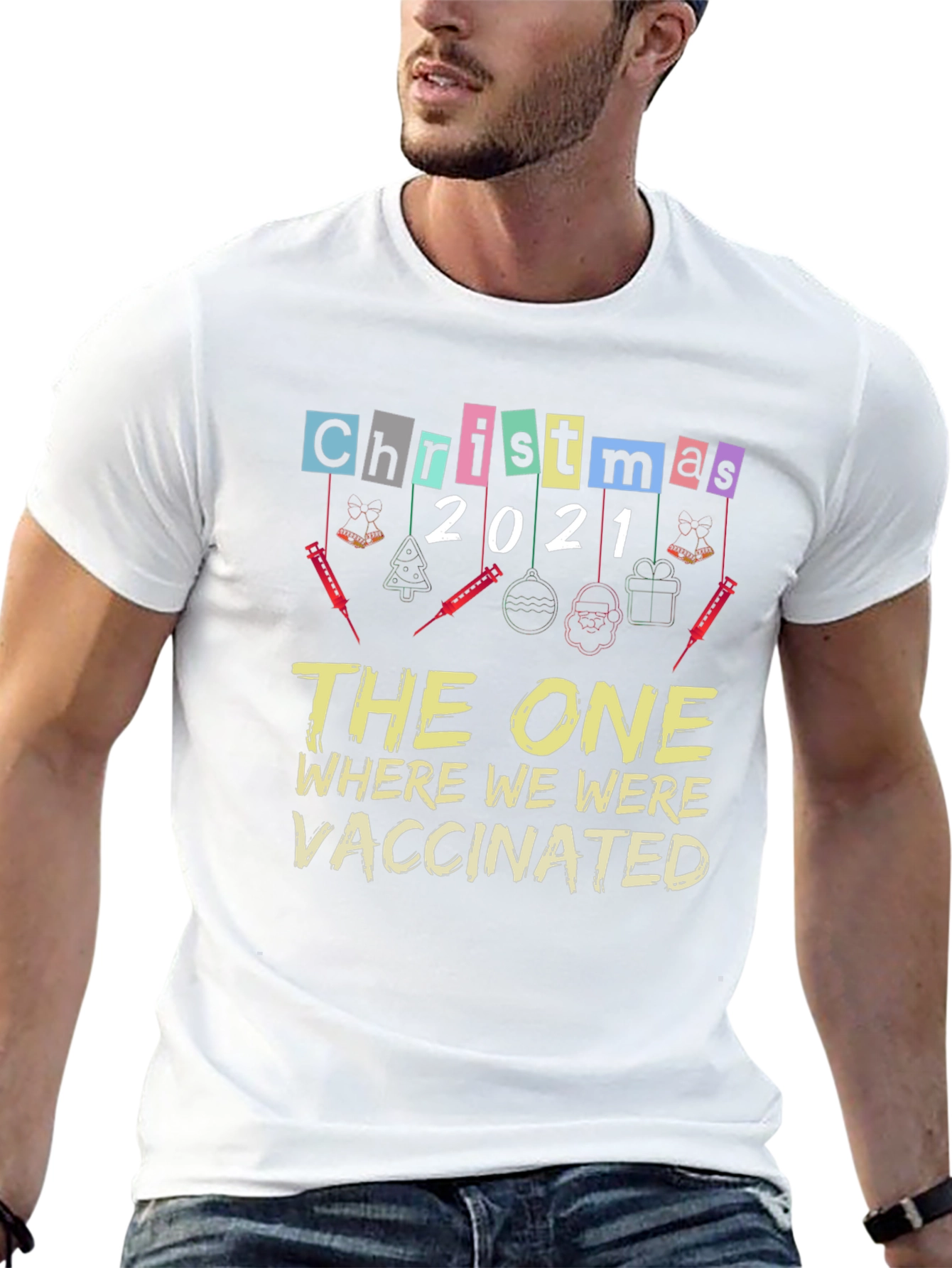 Christmas 2021 Vaccinated Novelty T-Shirt