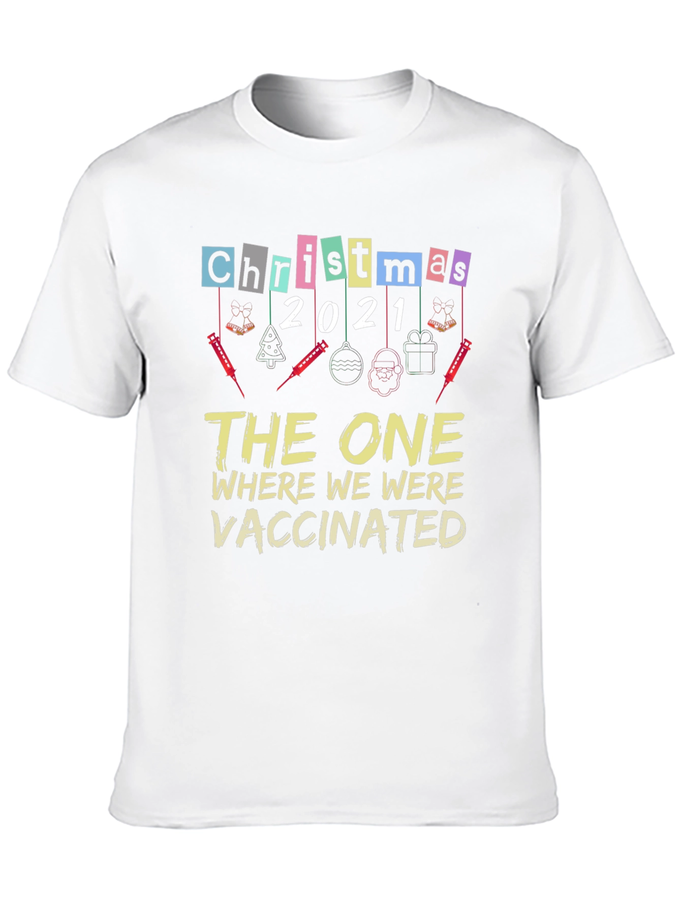 Christmas 2021 Vaccinated Novelty T-Shirt