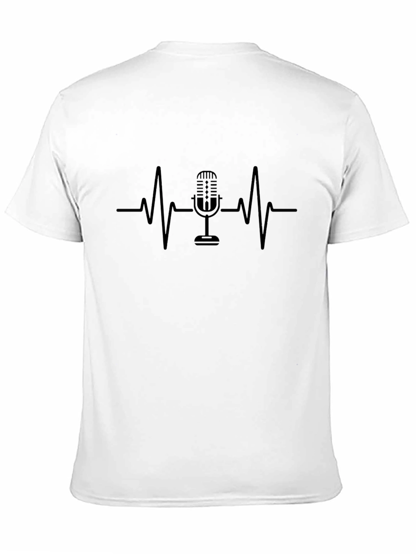 Podcast Heartbeat T-Shirt - Stylish Studio Microphone Tee