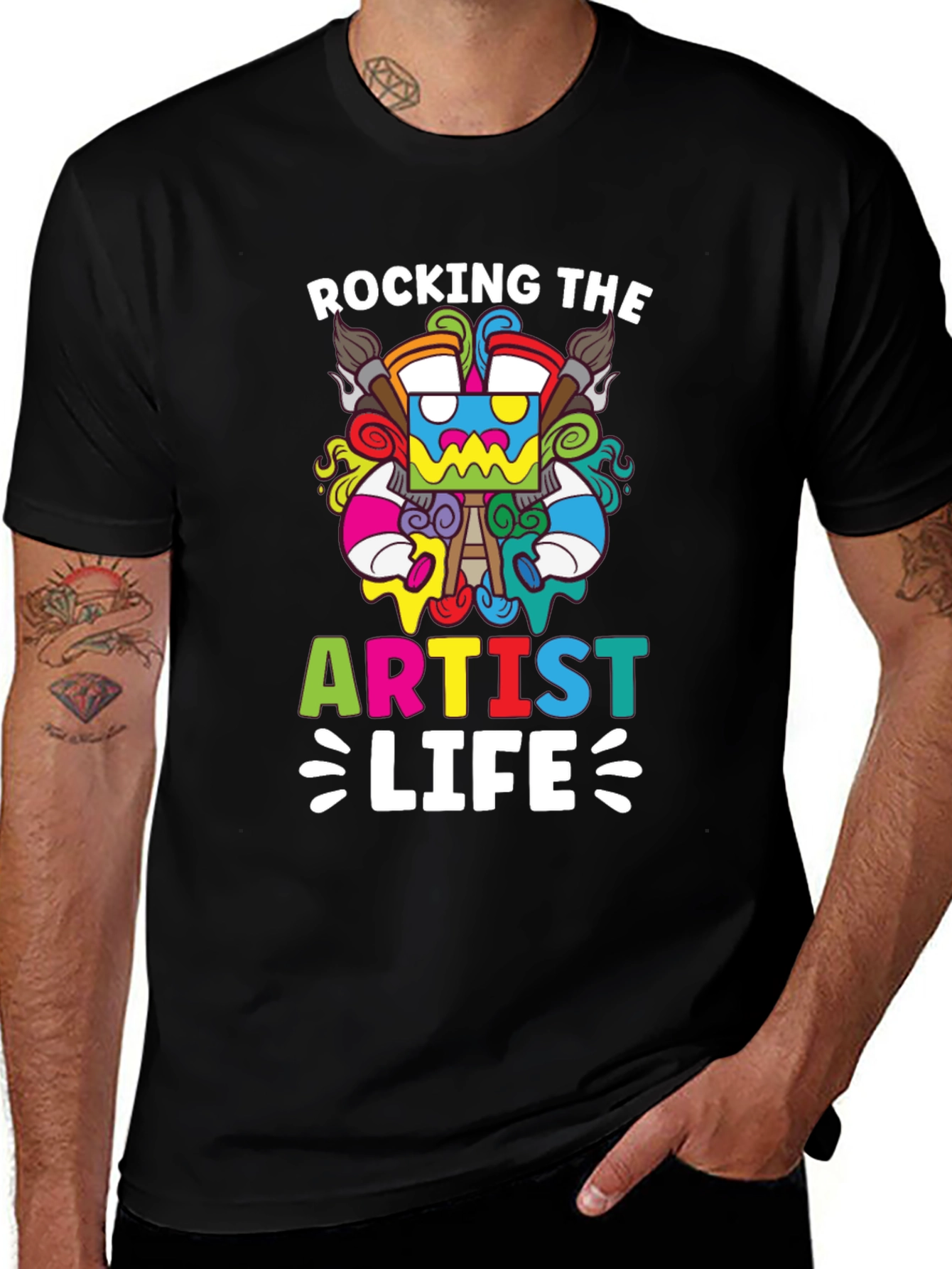 Rocking The Artist Life Black T-Shirt