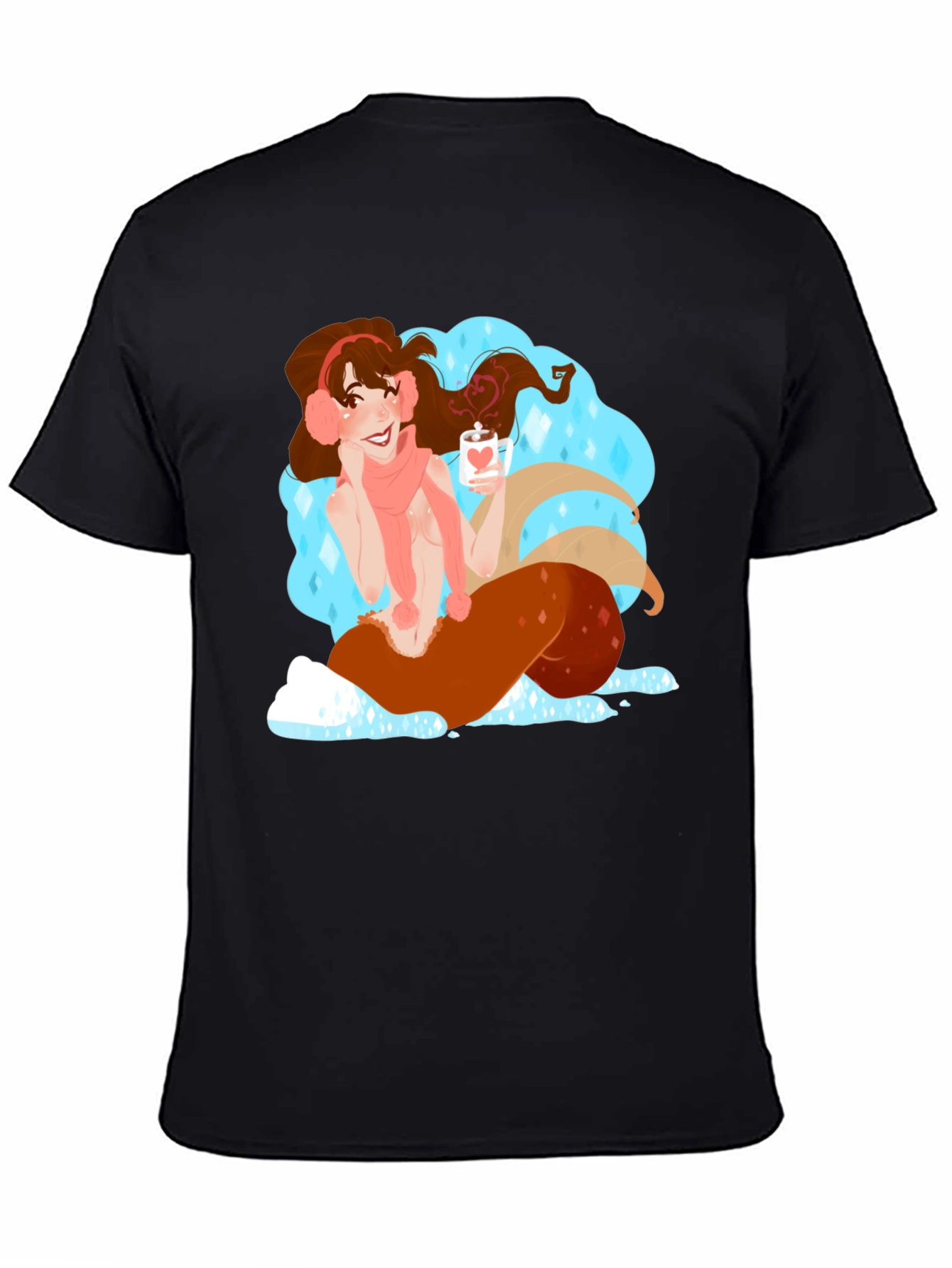 Winter Mermaid Graphic Tee - Cozy Cocoa