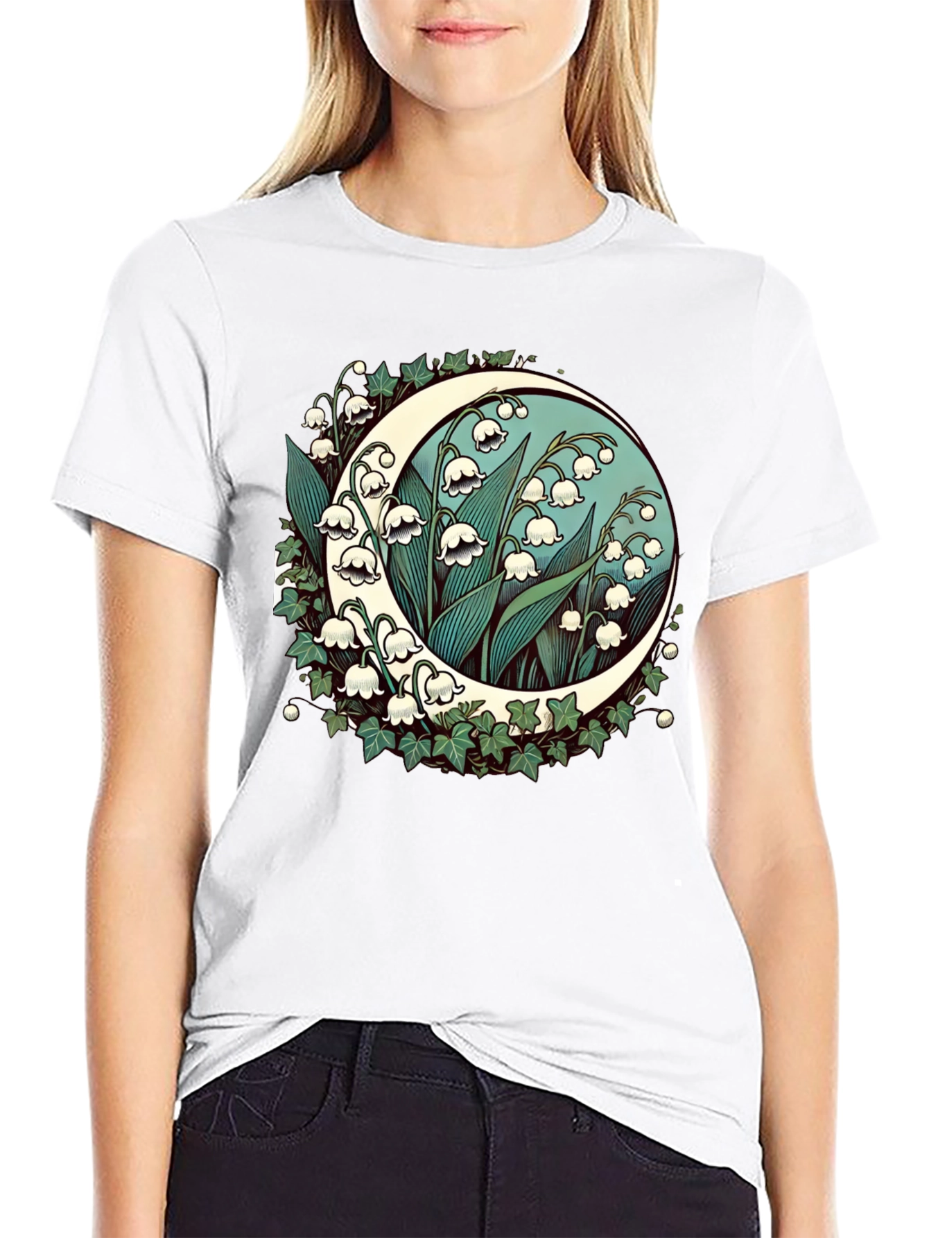 Lily of the Valley Moon Graphic Tee