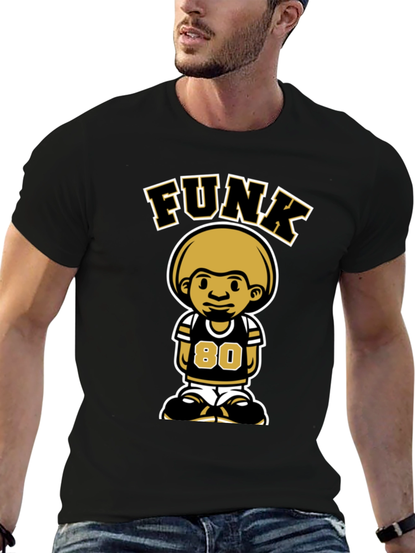 FUNK Character Black T-Shirt - Number 80
