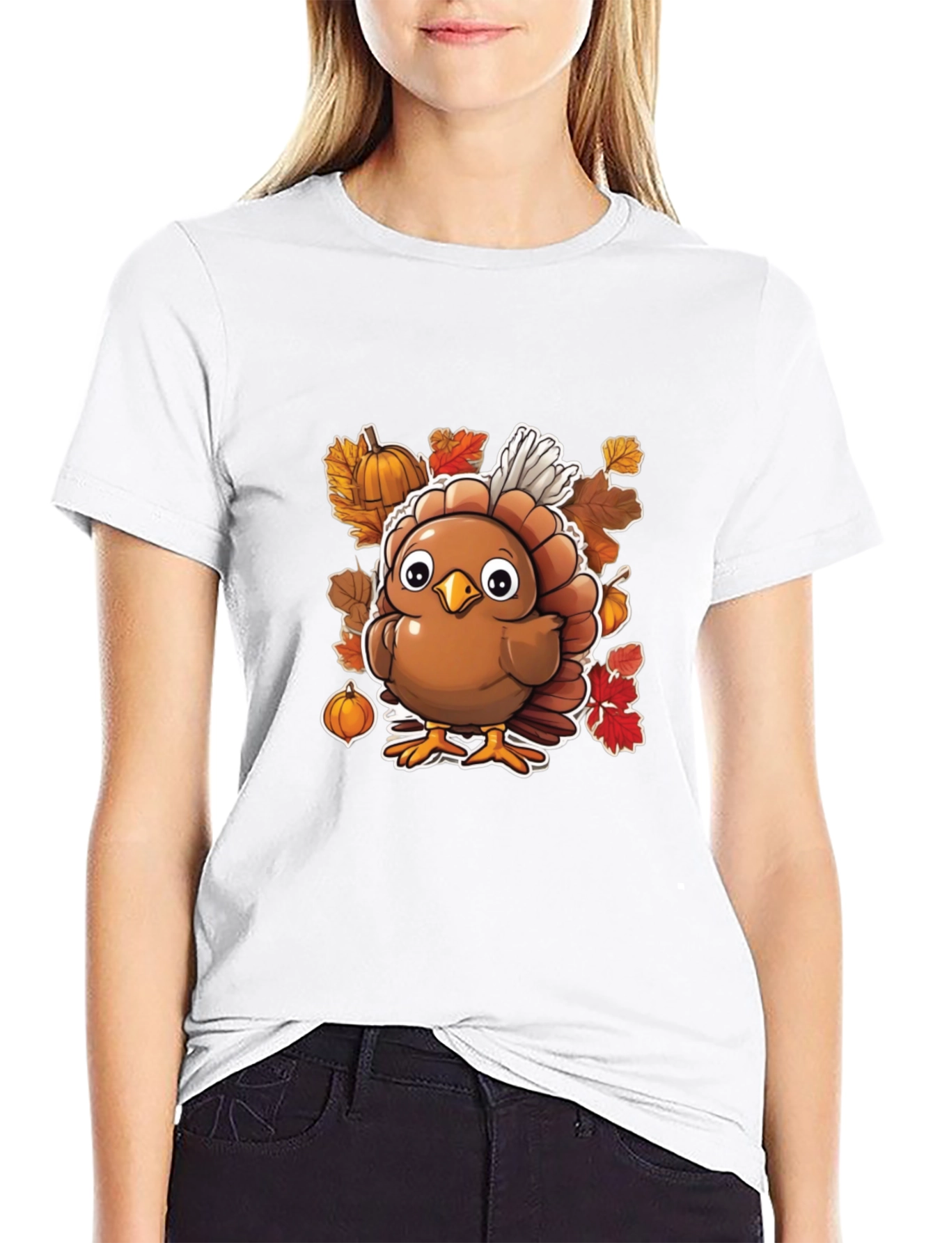 Thanksgiving Turkey Graphic Tee - Festive Fall Apparel