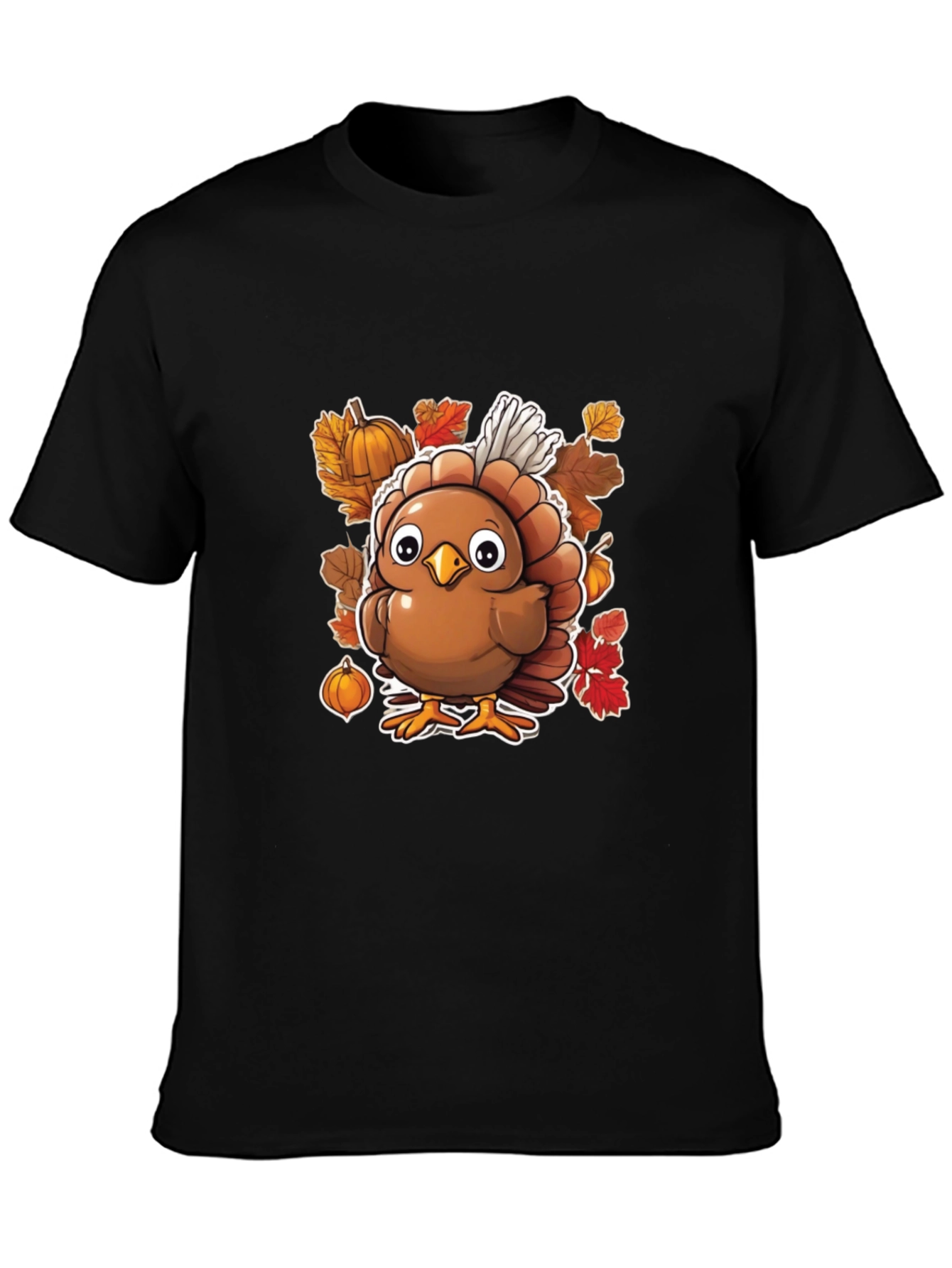 Thanksgiving Turkey Graphic Tee - Festive Fall Apparel