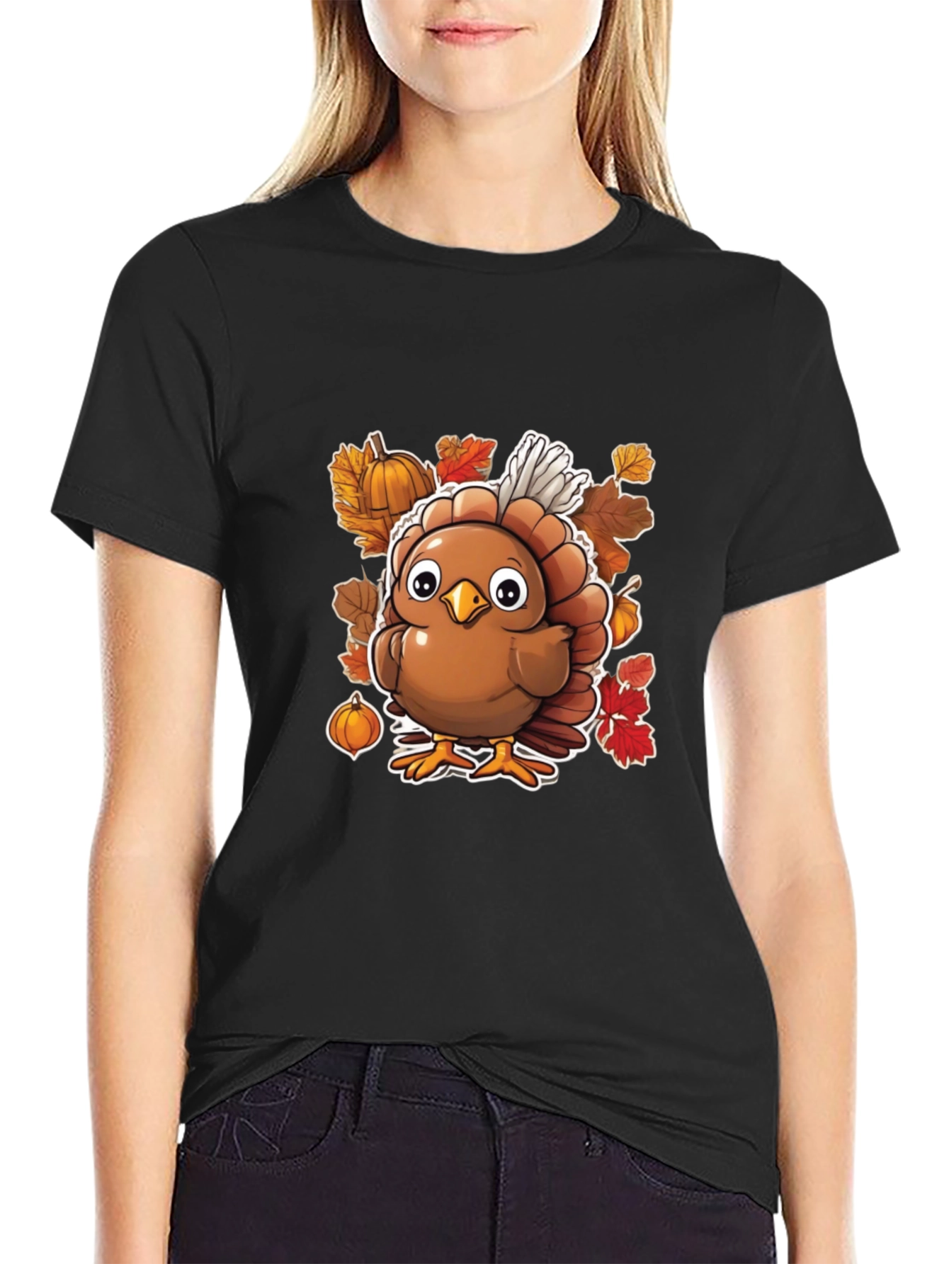 Thanksgiving Turkey Graphic Tee - Festive Fall Apparel