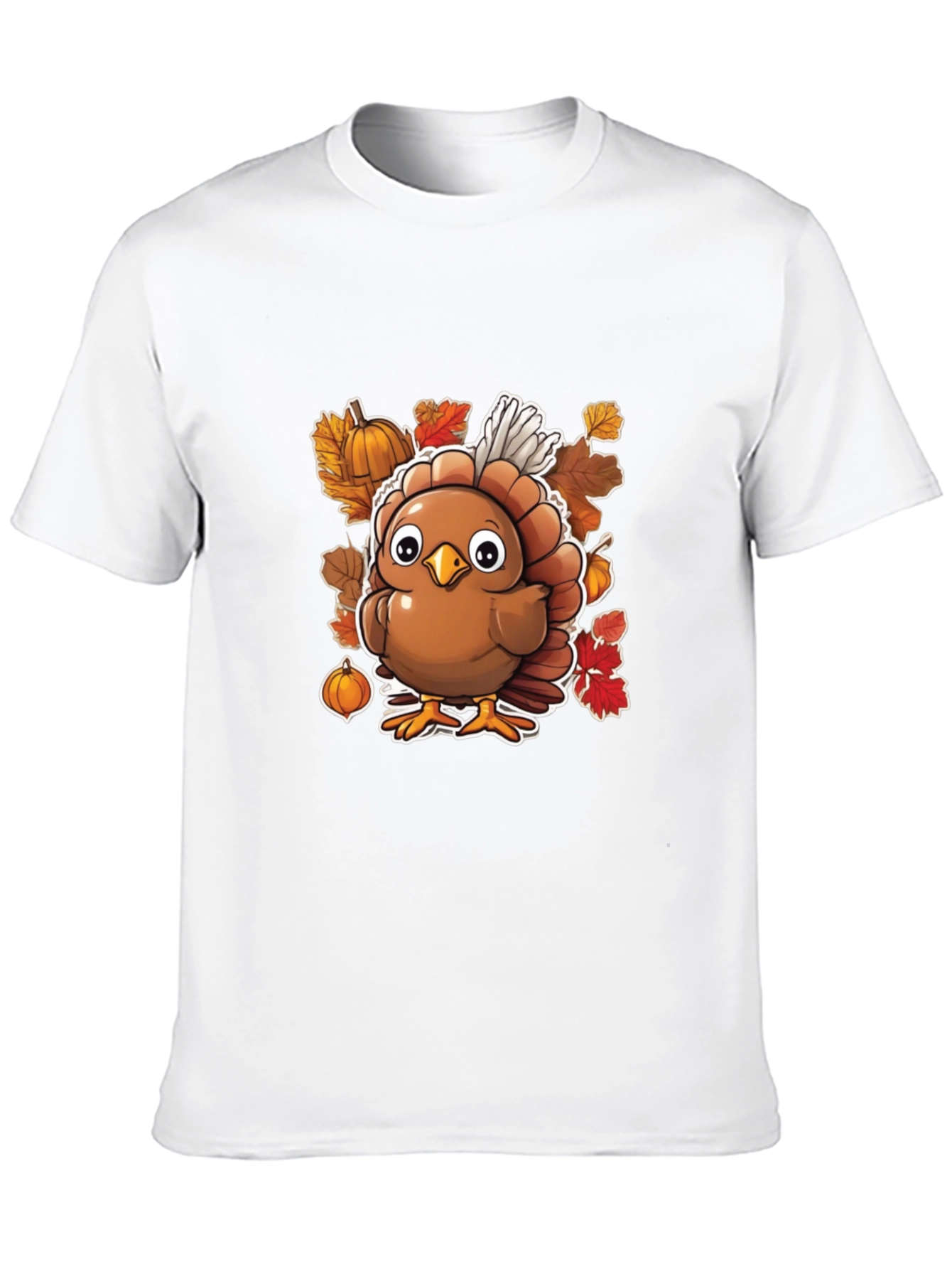 Thanksgiving Turkey Graphic Tee - Festive Fall Apparel
