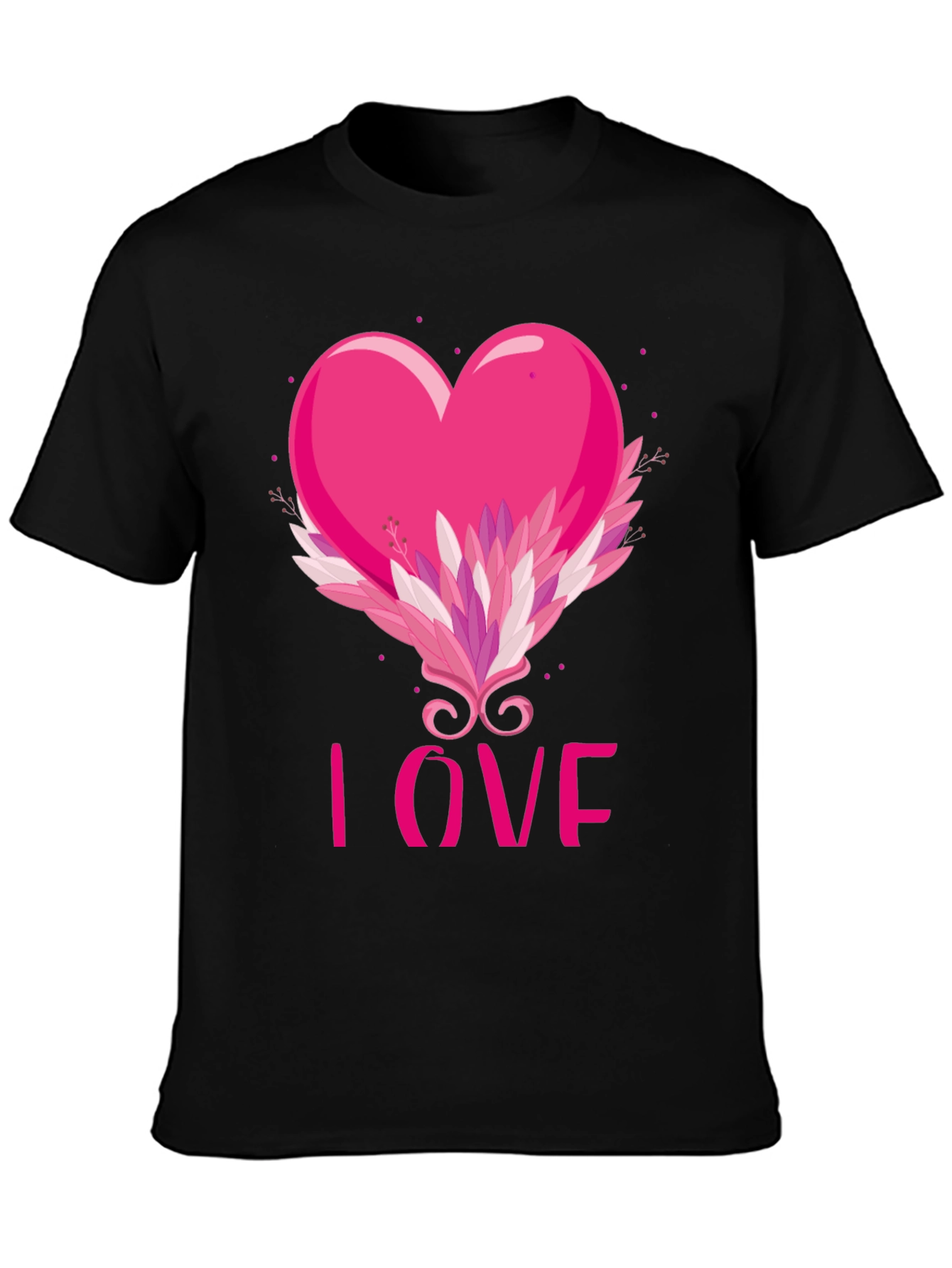 I Love Pink Heart Graphic Tee