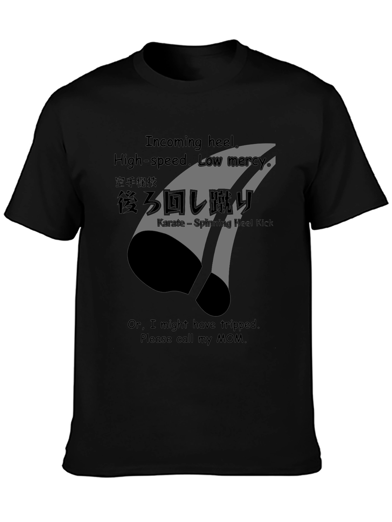Karate Spinning Heel Kick Graphic Tee - Incoming!