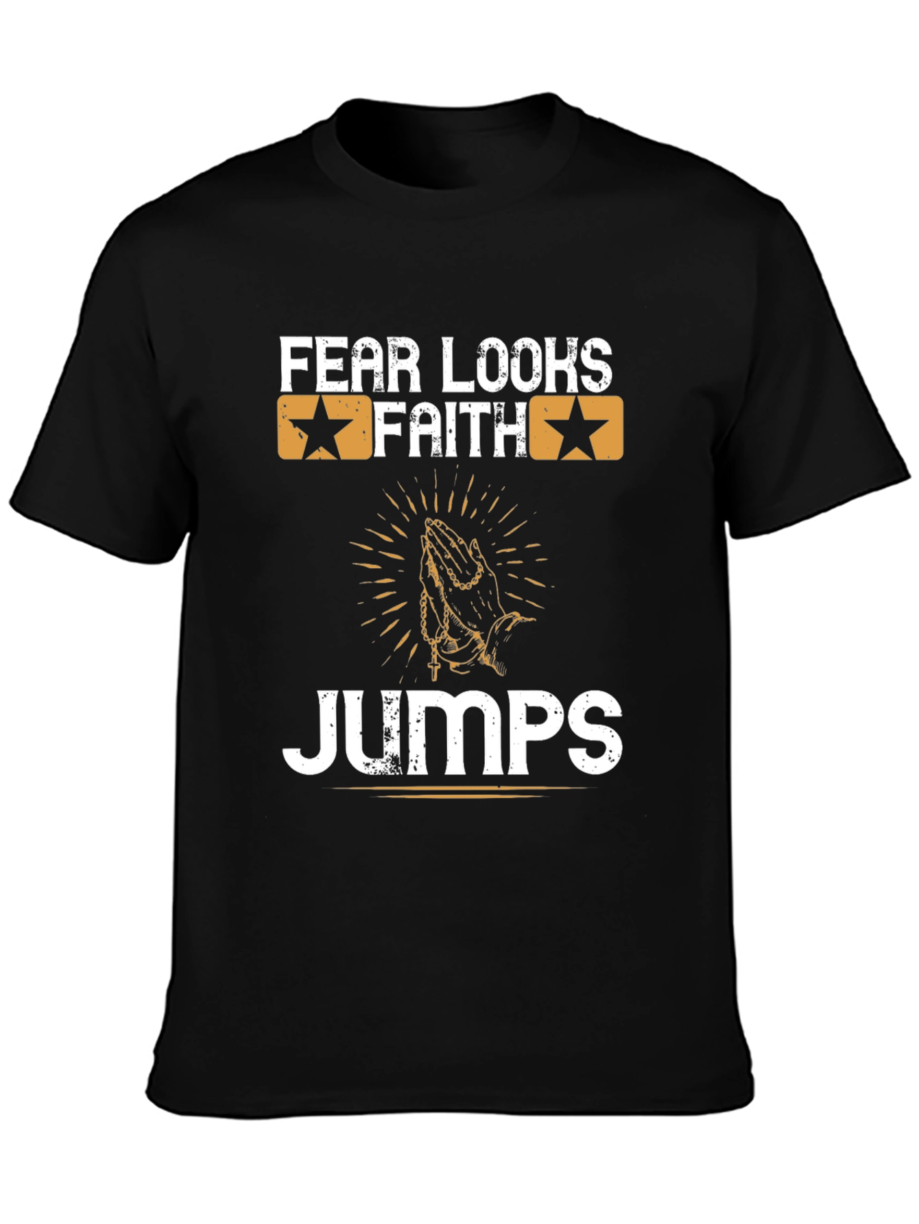 Fear Looks Faith Jumps Graphic Tee