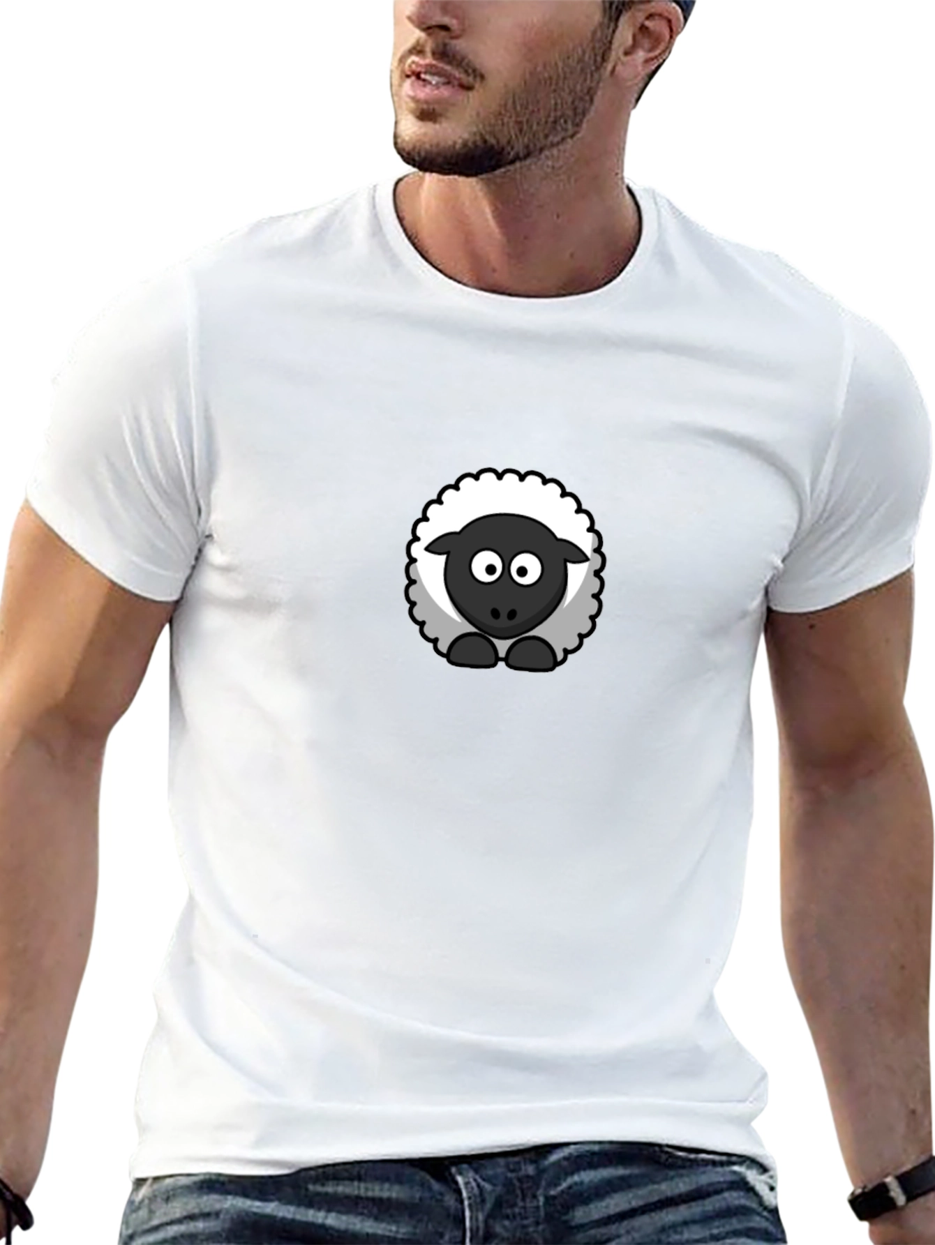 Black Sheep Graphic Tee - Cute Cartoon Animal Shirt