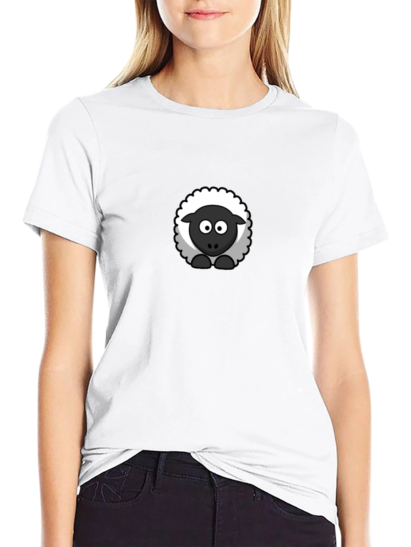 Black Sheep Graphic Tee - Cute Cartoon Animal Shirt
