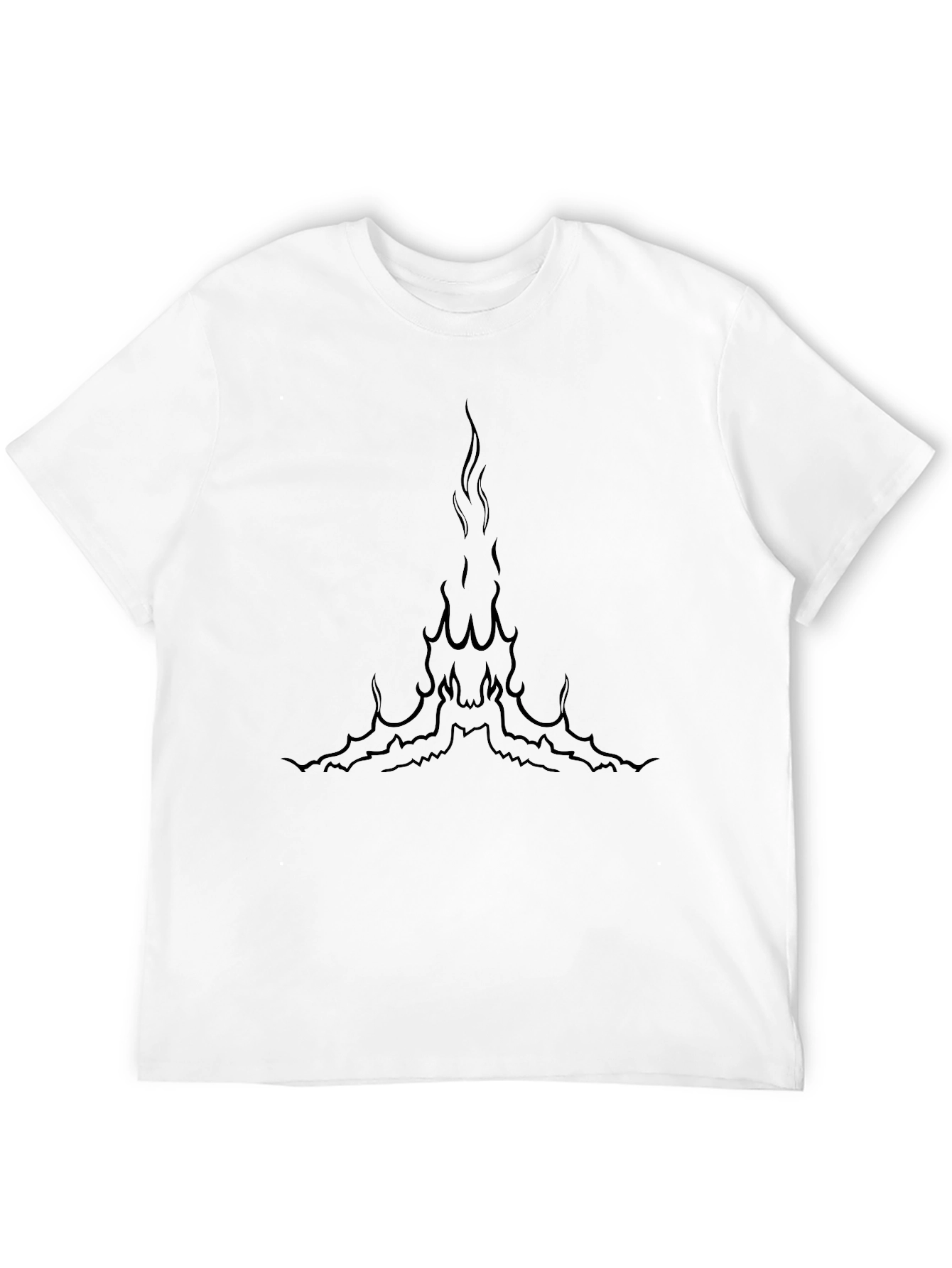 Black Fire Graphic Tee - Stylish Mens T-Shirt