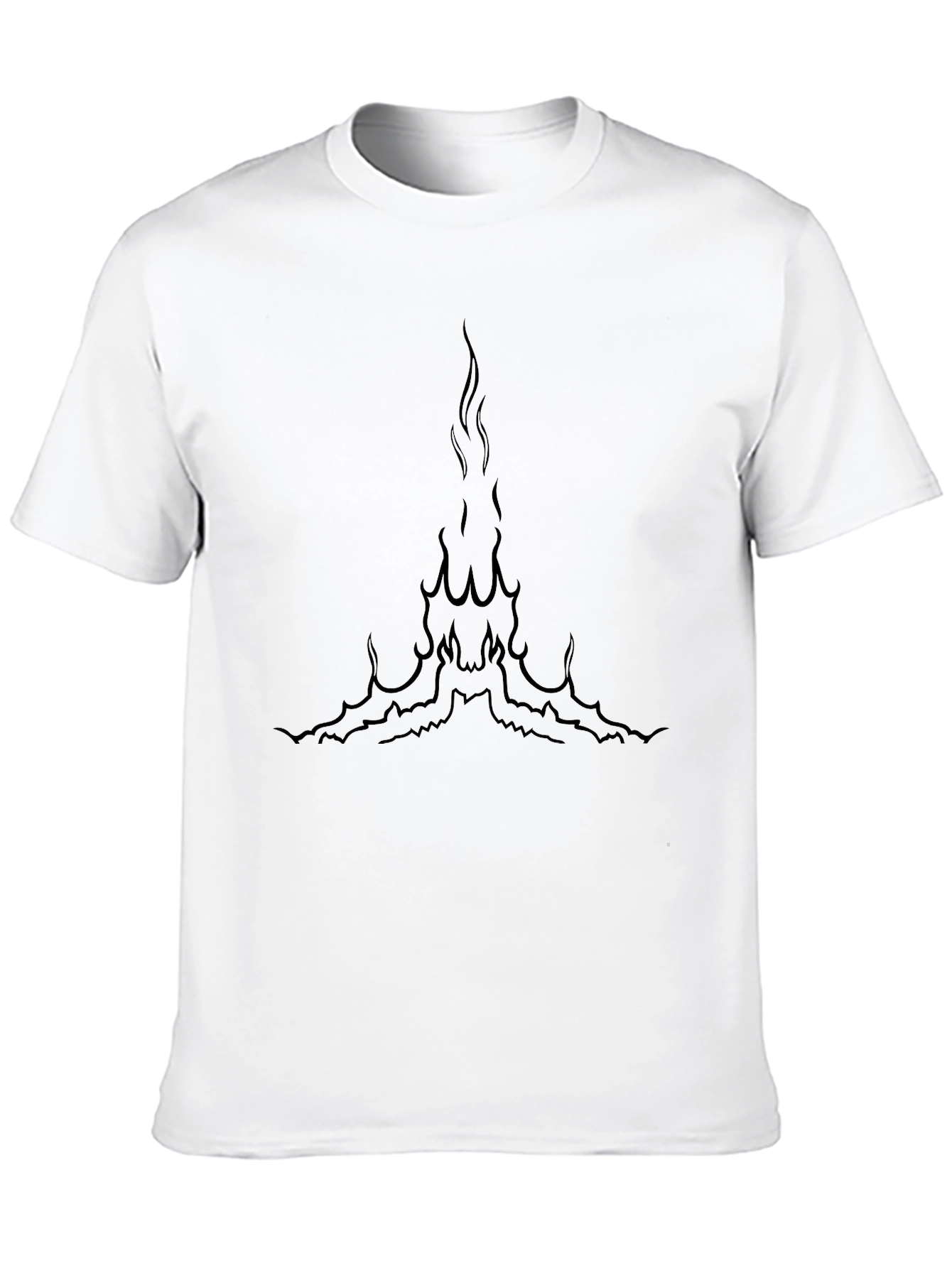 Black Fire Graphic Tee - Stylish Mens T-Shirt