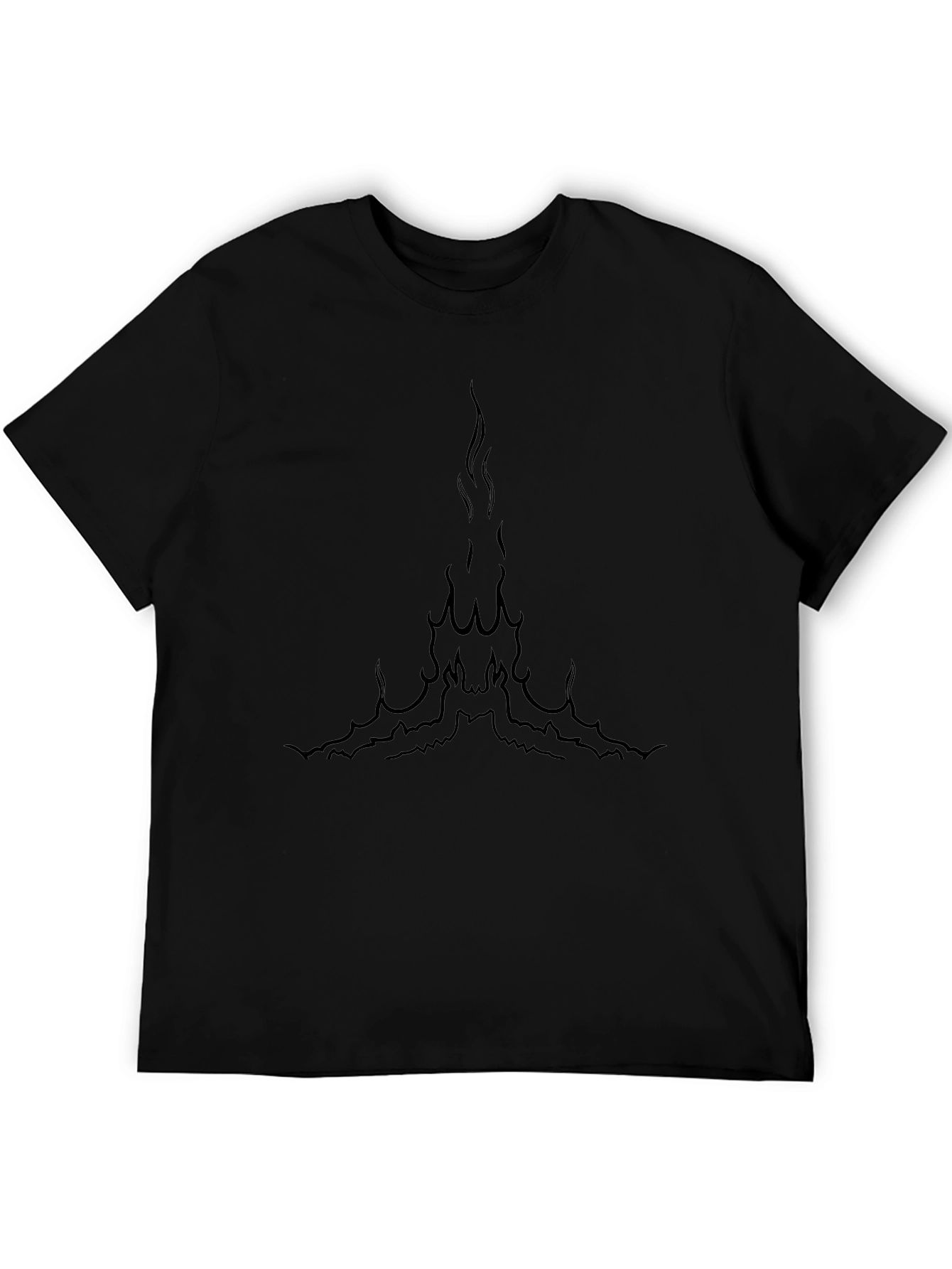 Black Fire Graphic Tee - Stylish Mens T-Shirt