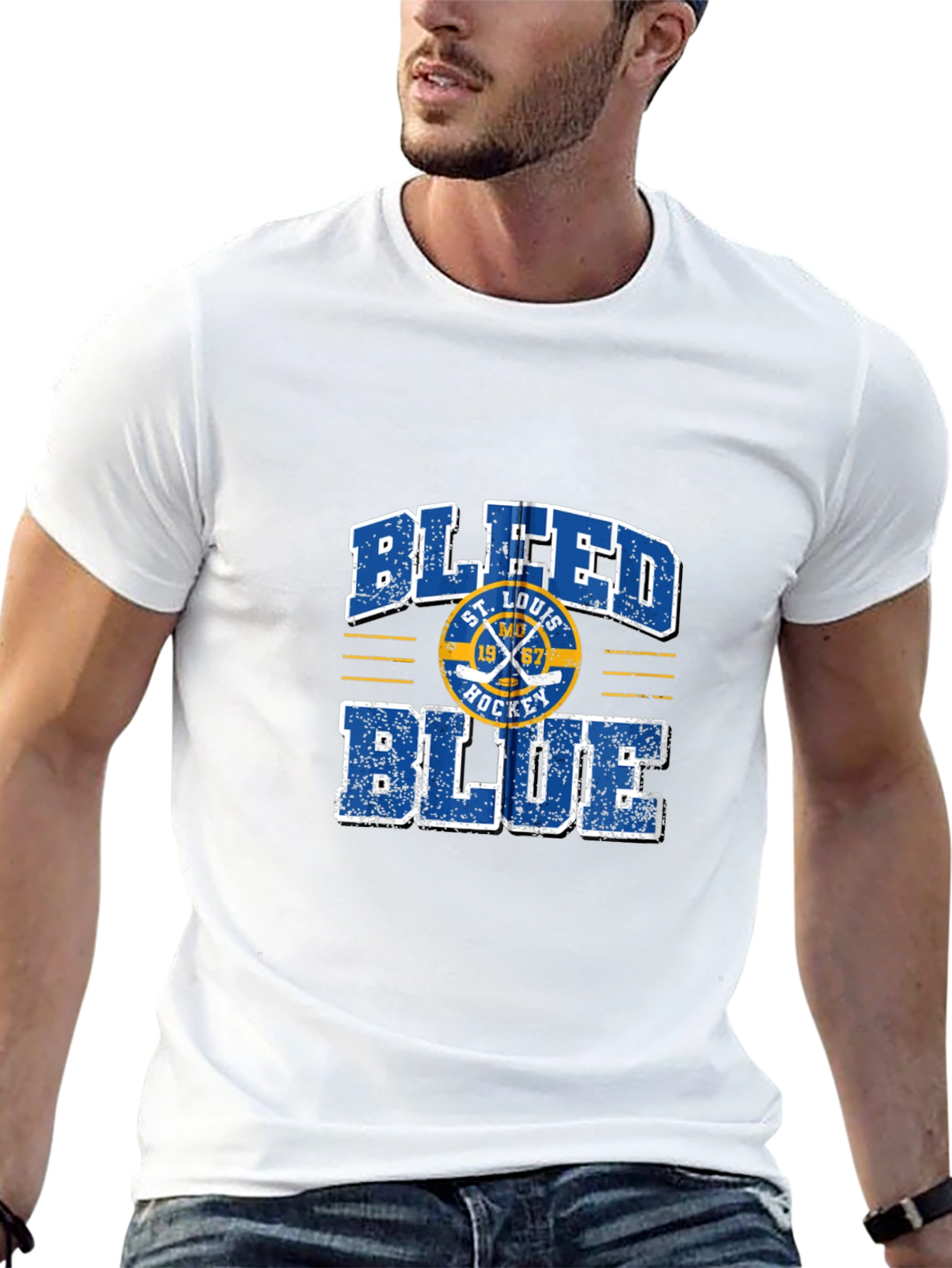 St. Louis Hockey Bleed Blue Tee