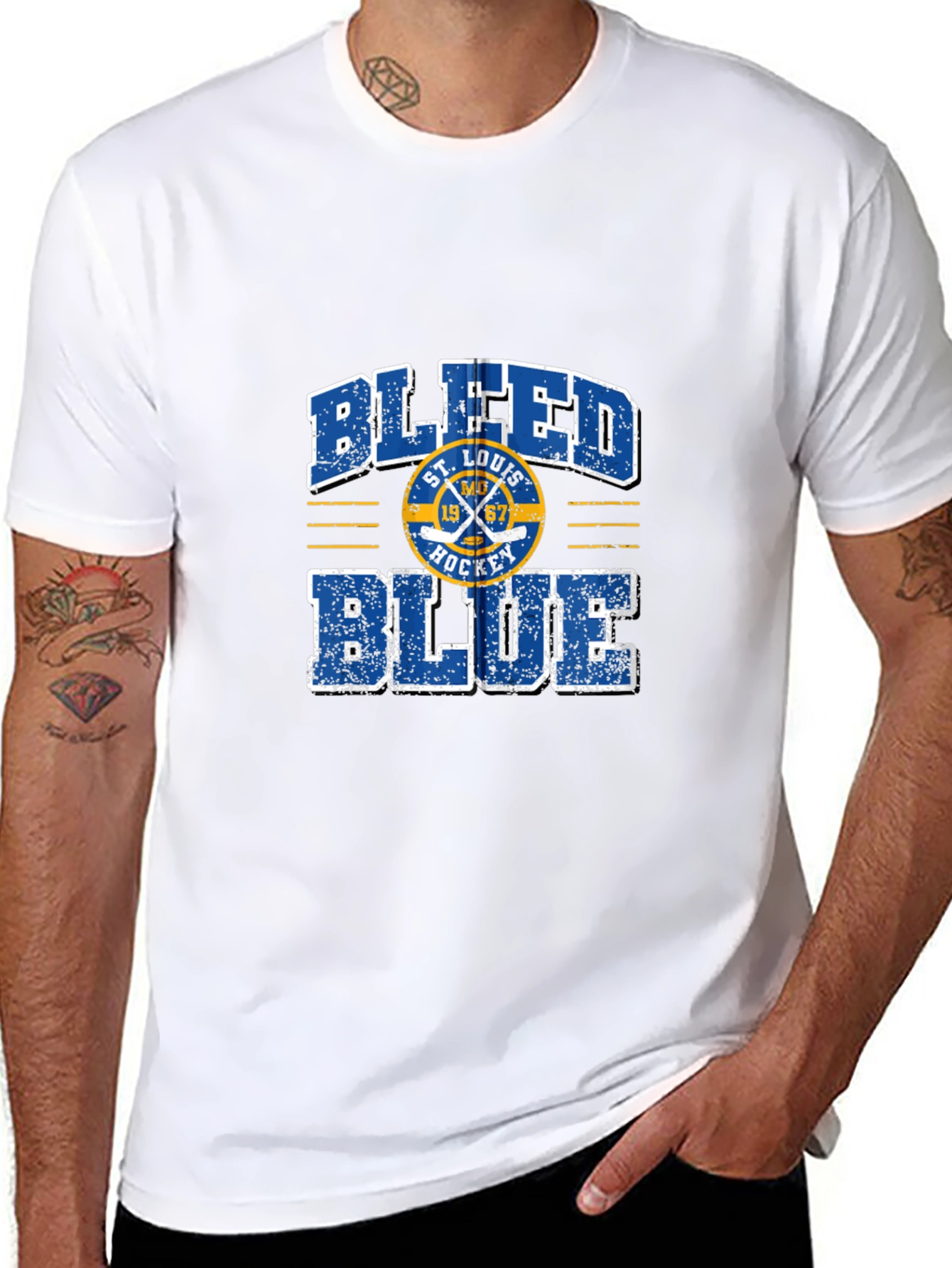 St. Louis Hockey Bleed Blue Tee