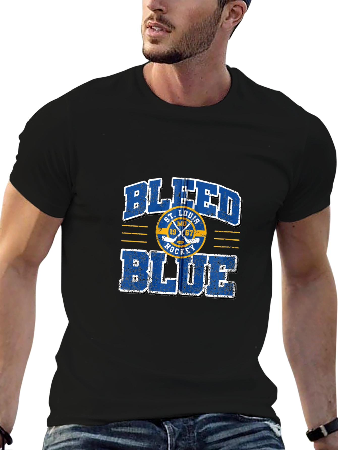 St. Louis Hockey Bleed Blue Tee