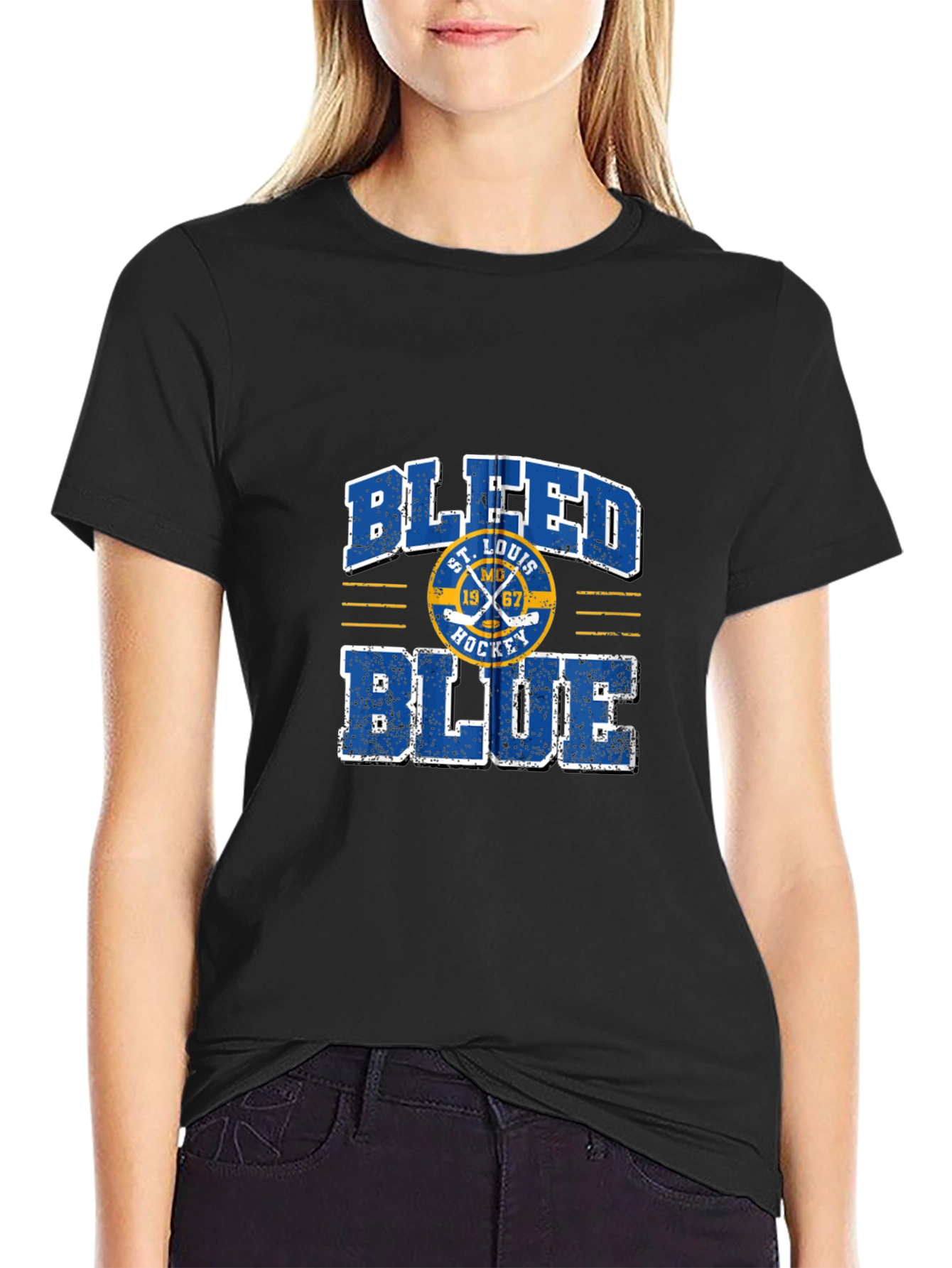 St. Louis Hockey Bleed Blue Tee