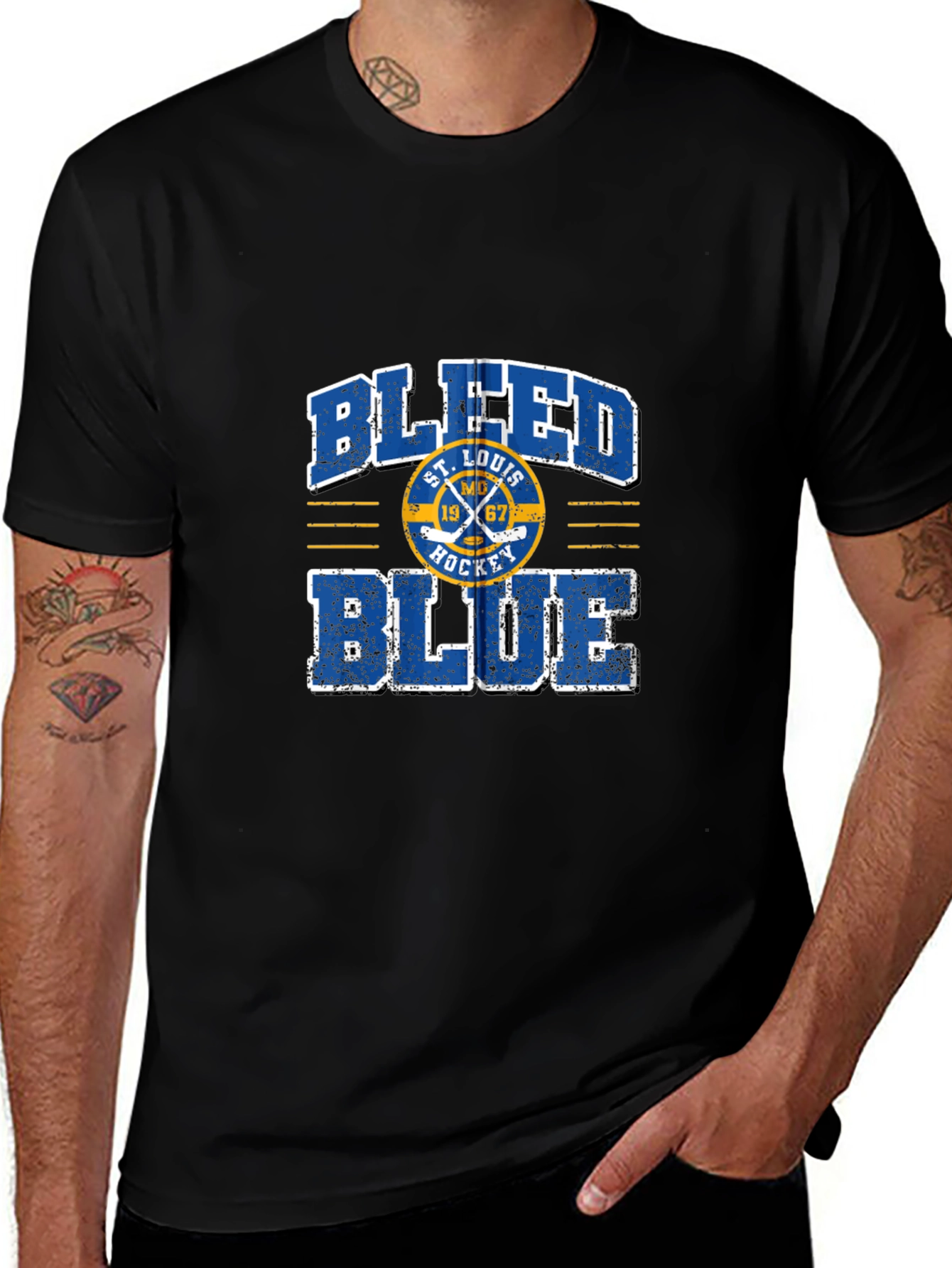 St. Louis Hockey Bleed Blue Tee
