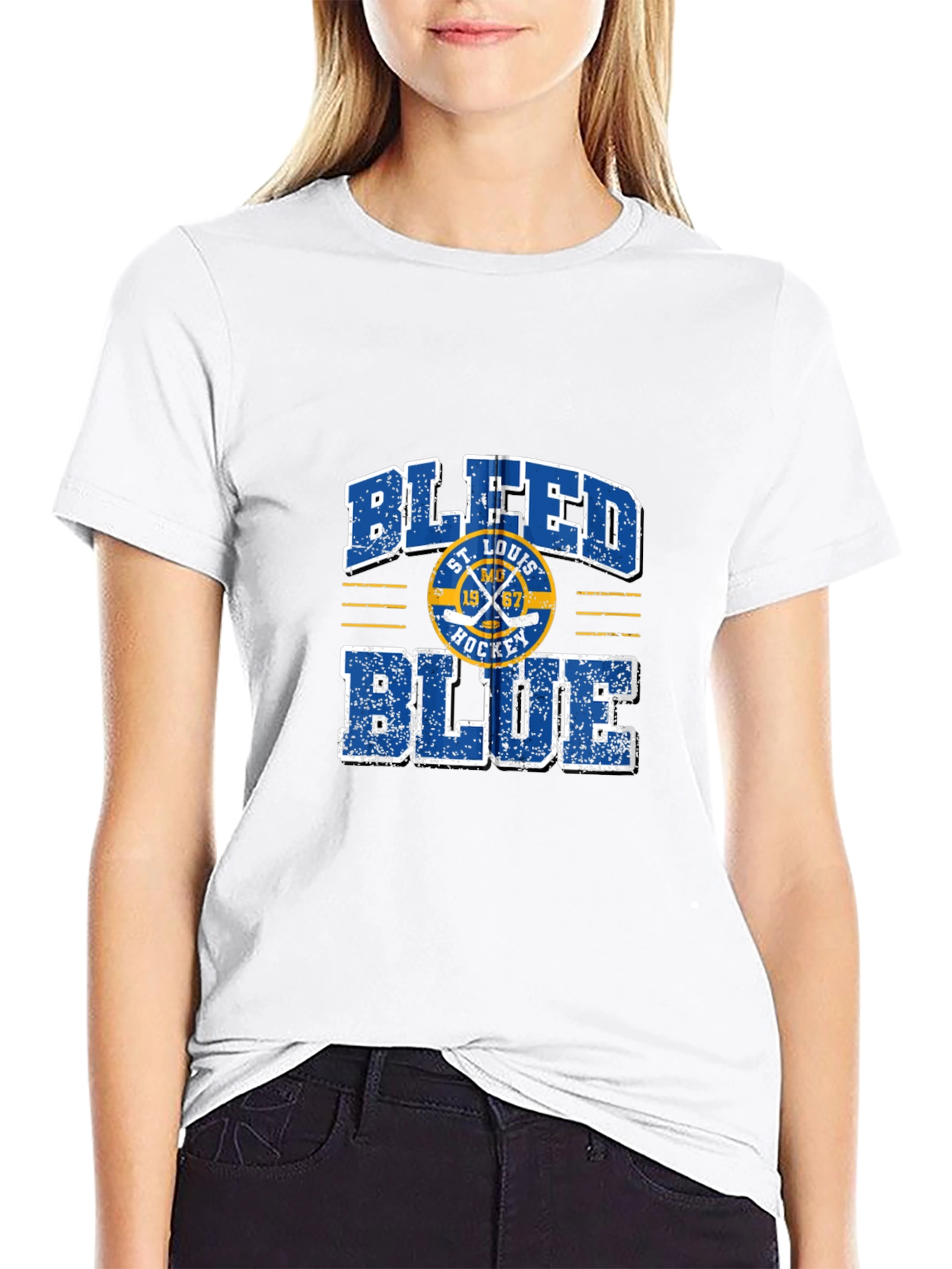 St. Louis Hockey Bleed Blue Tee