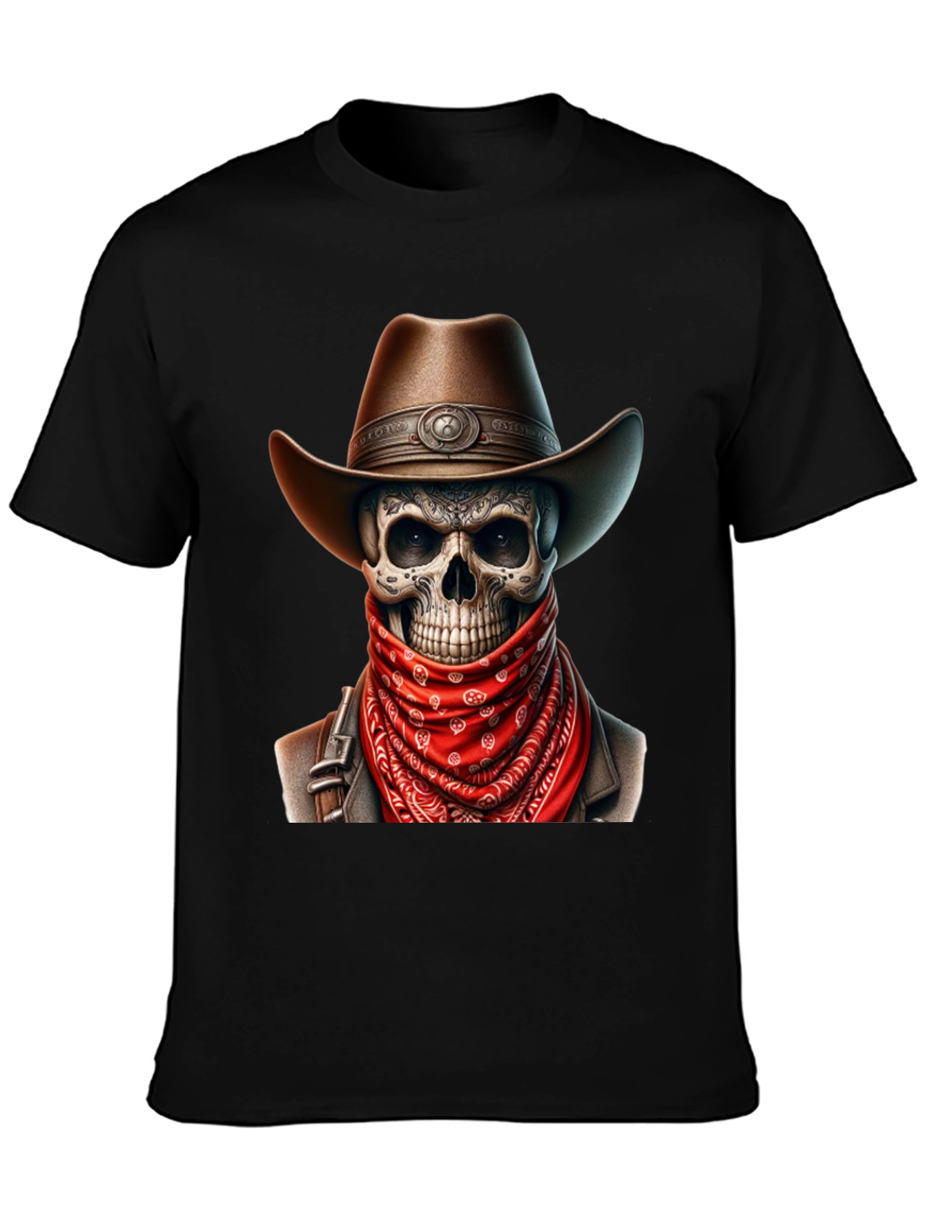 Cowboy Skull Graphic Tee - Black