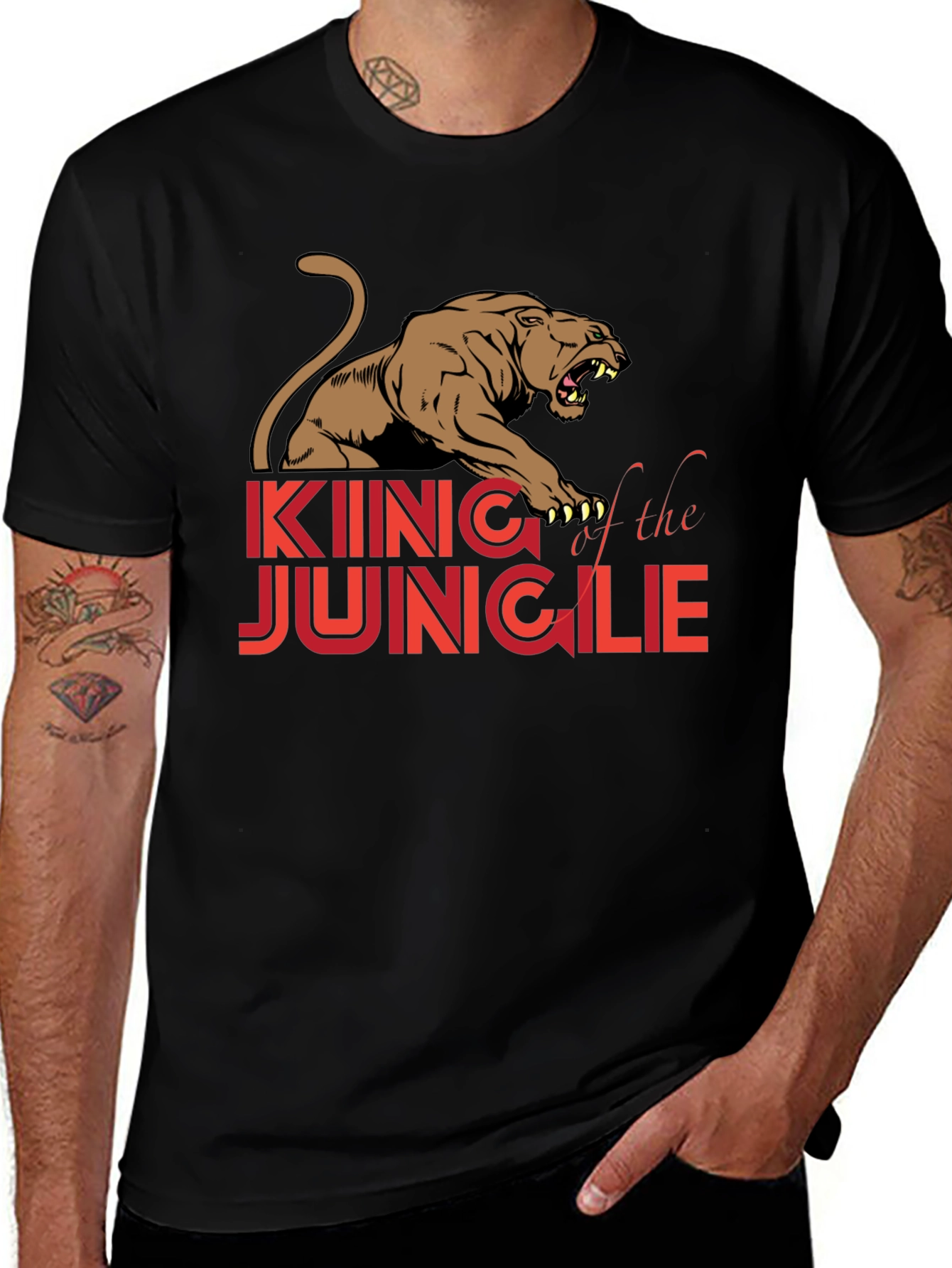 King of the Jungle Graphic Tee - Black