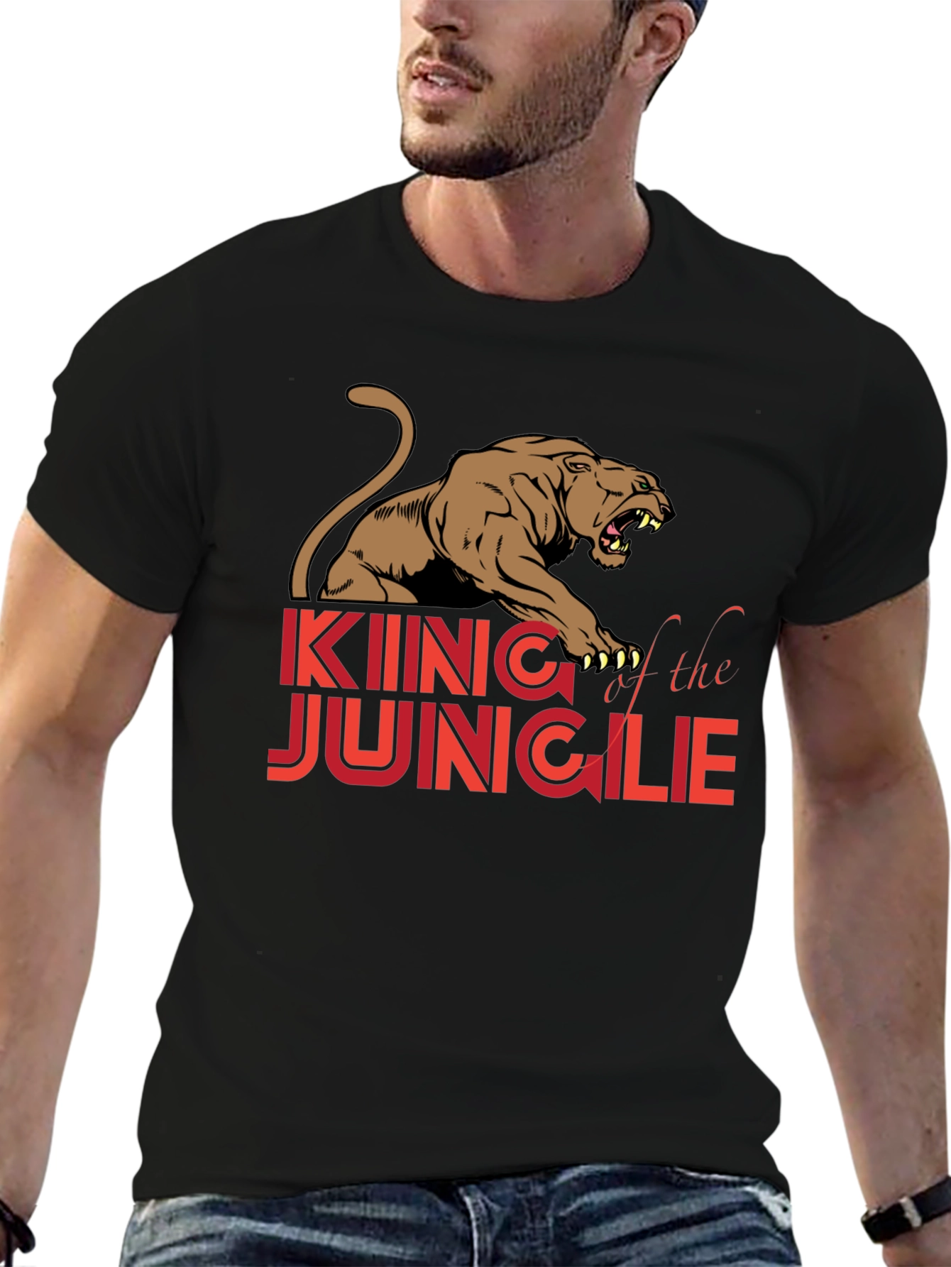 King of the Jungle Graphic Tee - Black