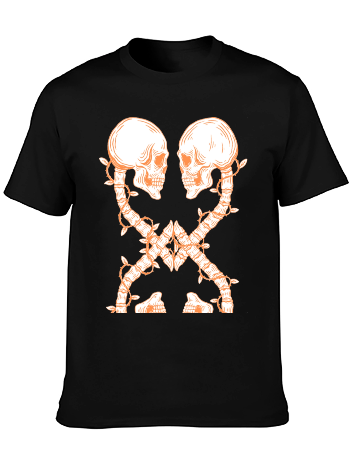 Skull Vine Graphic Tee - Dark and Edgy Design