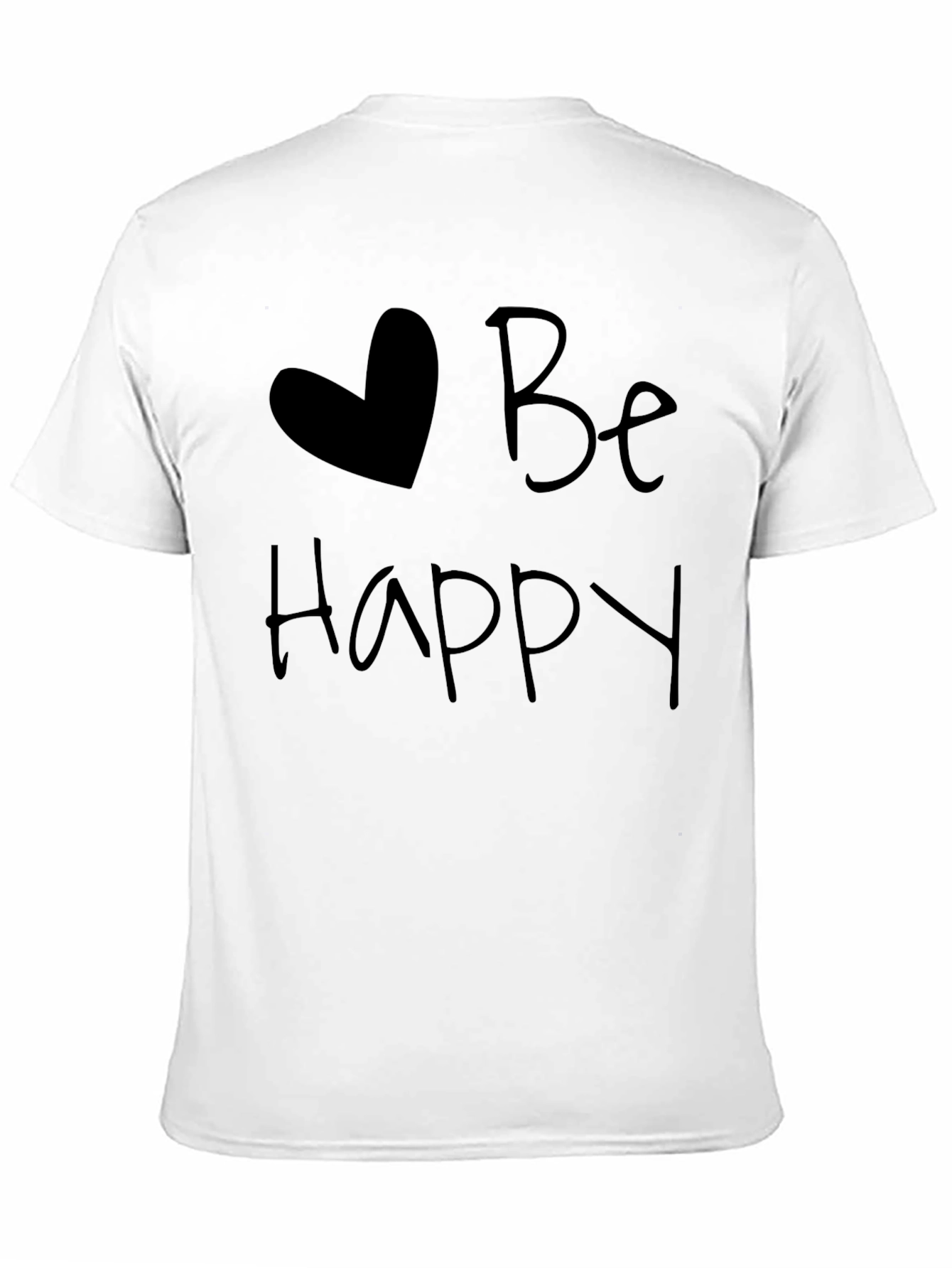 Be Happy Heart Graphic Tee - Soft & Stylish
