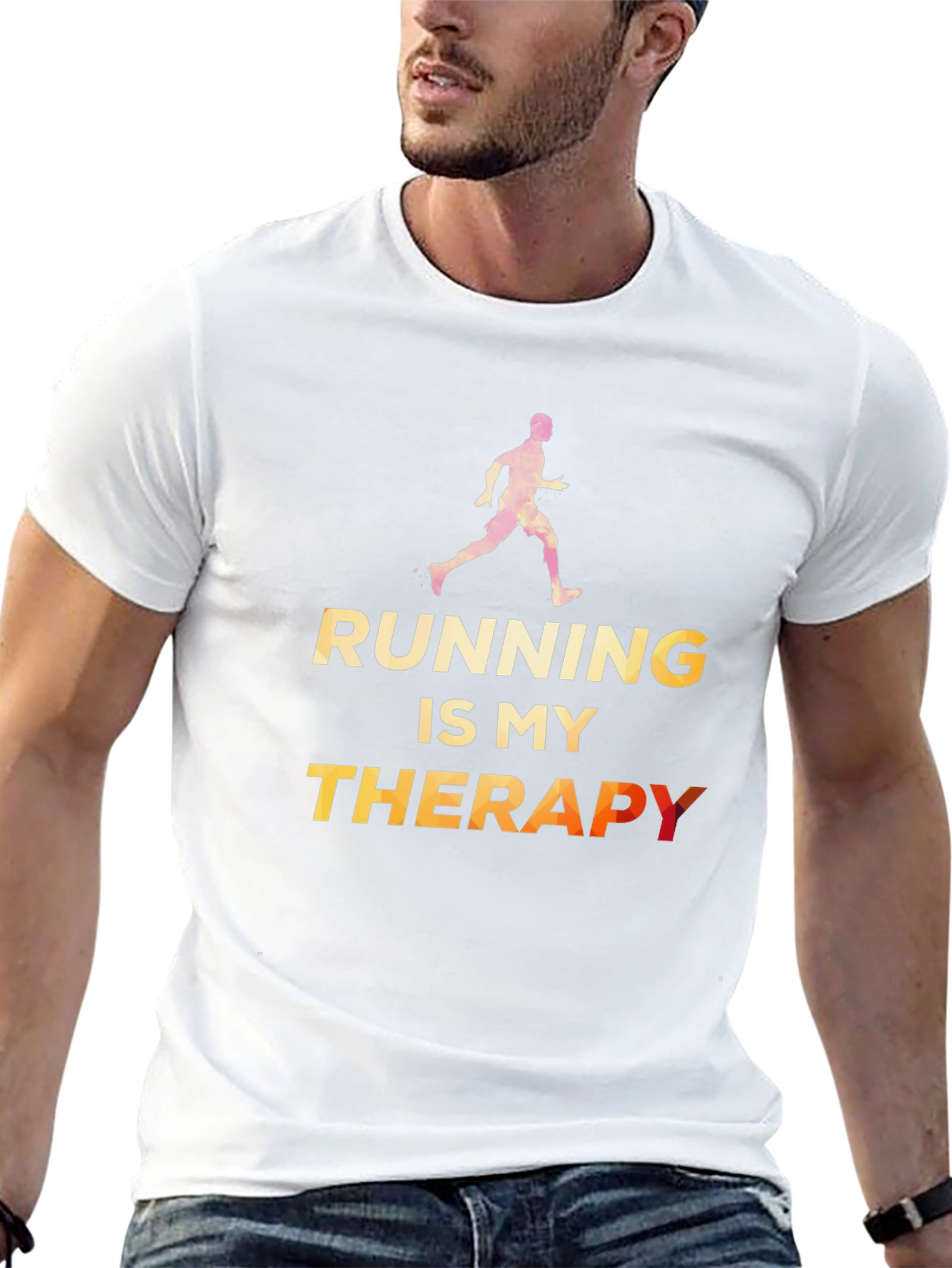 Running is My Therapy Graphic Tee
