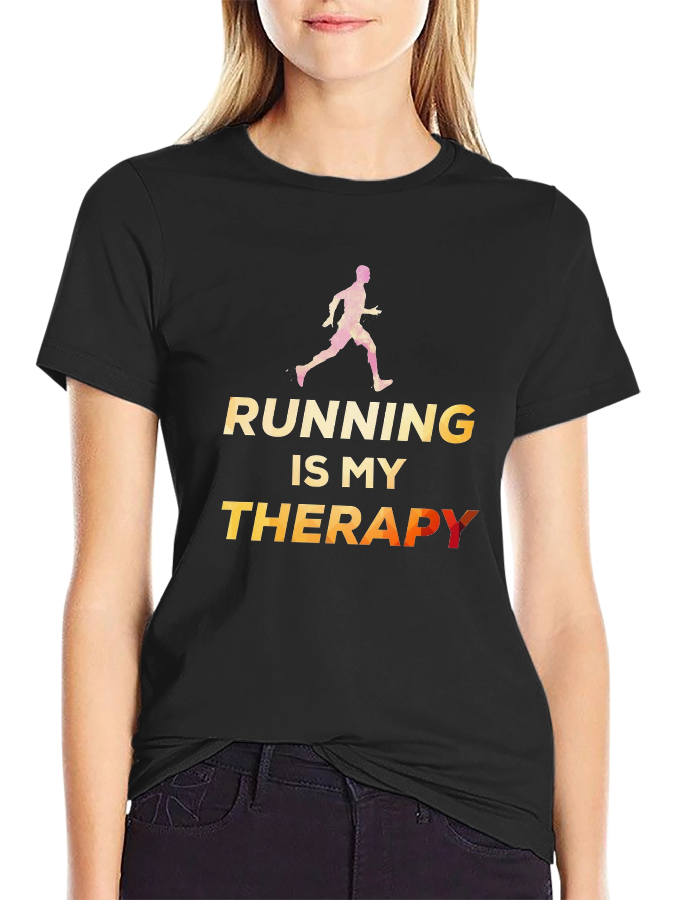 Running is My Therapy Graphic Tee