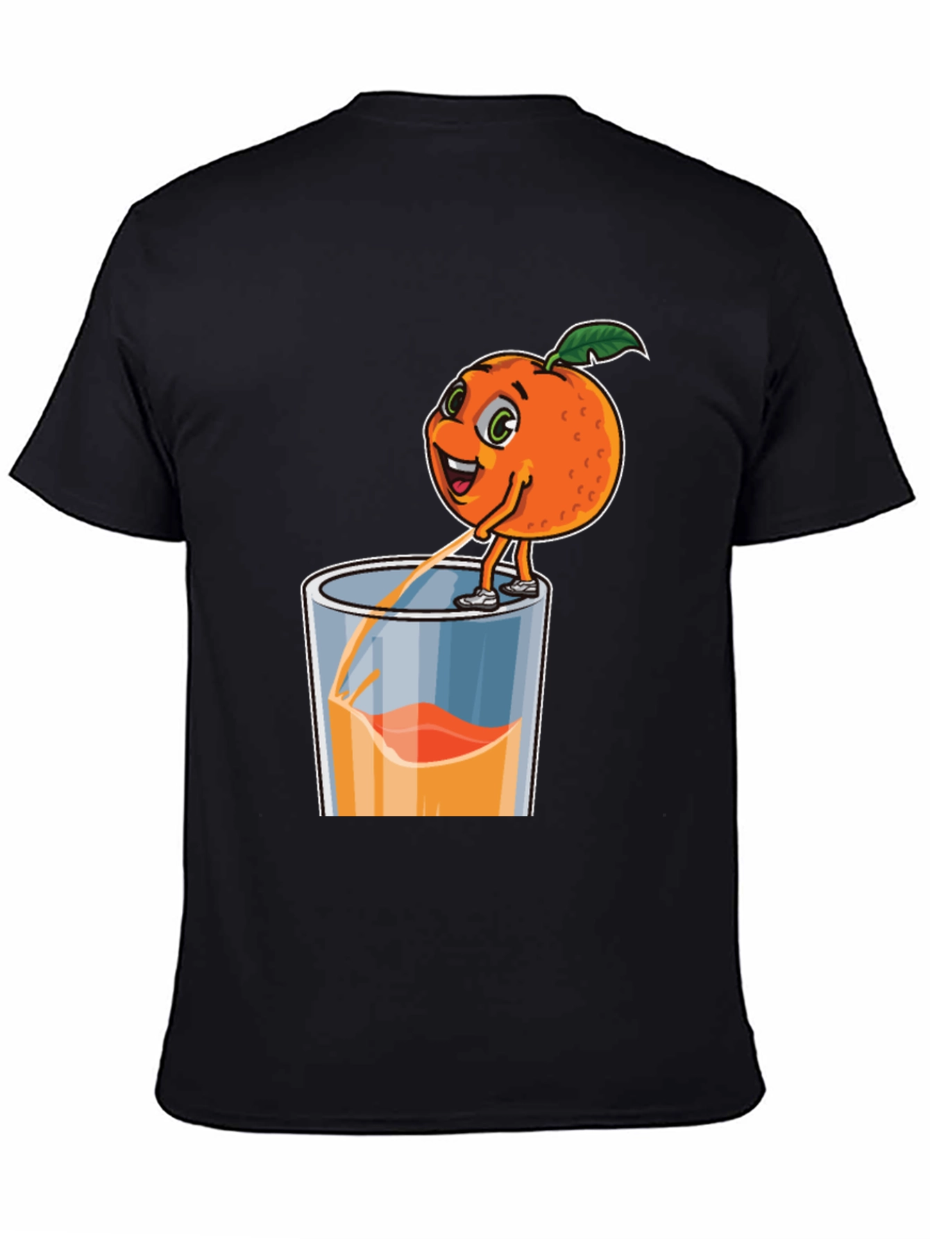 Funny Orange Juice Cartoon Graphic T-Shirt