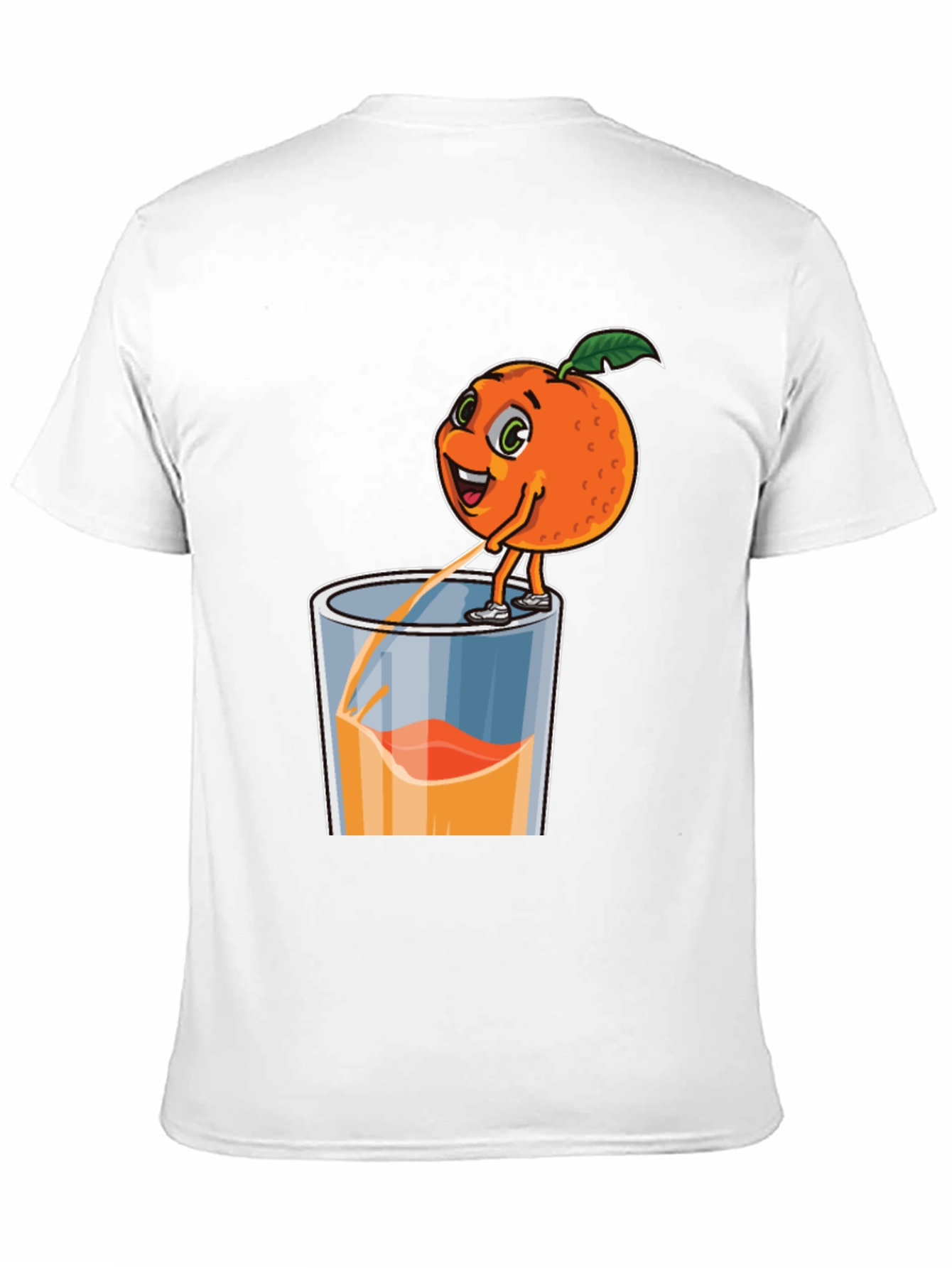 Funny Orange Juice Cartoon Graphic T-Shirt