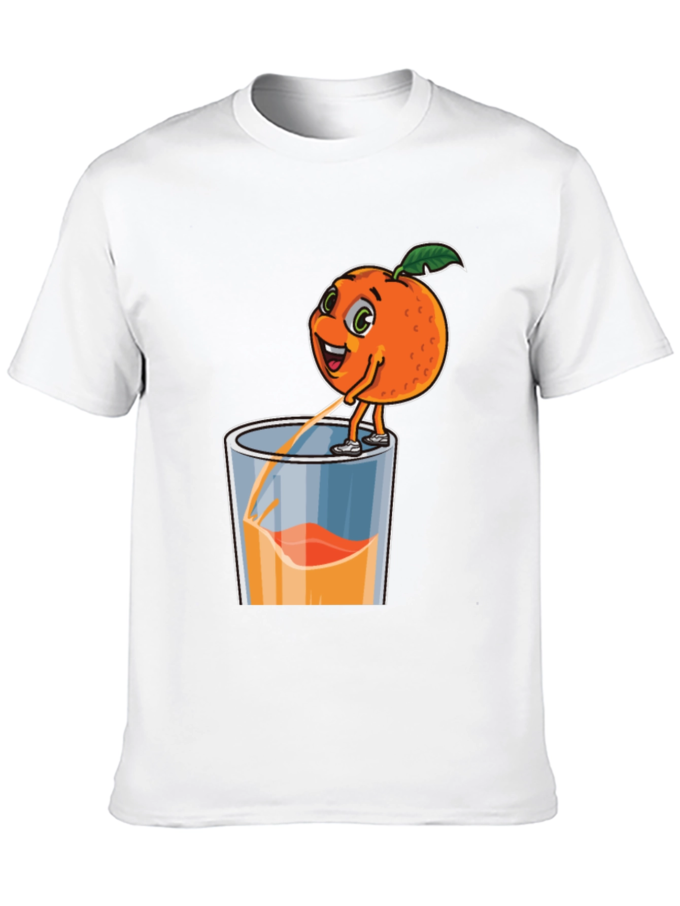 Funny Orange Juice Cartoon Graphic T-Shirt