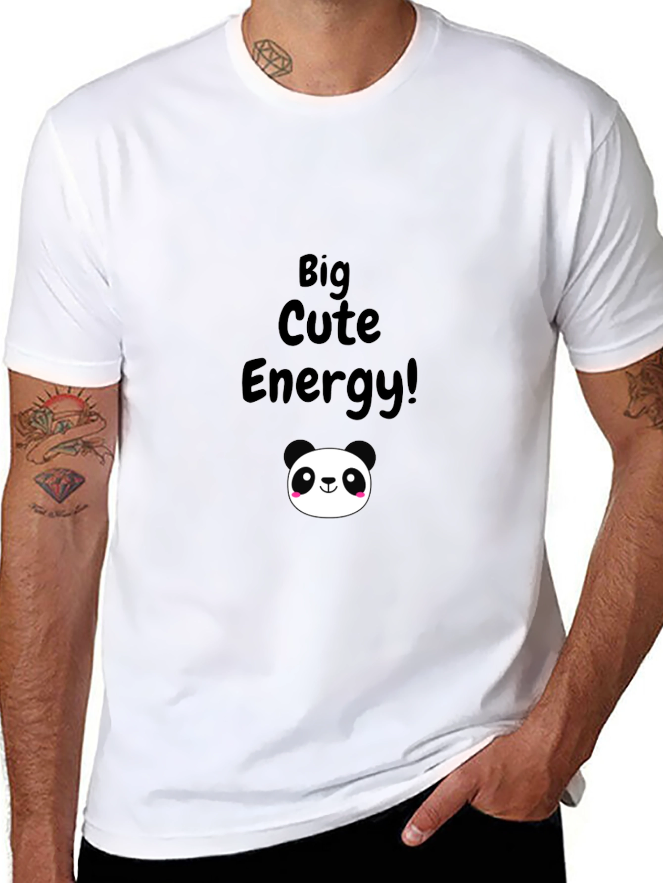 Big Cute Energy Panda Graphic Tee