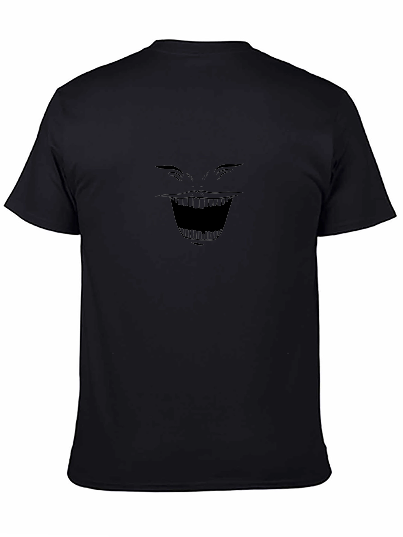 Creepy Smile Graphic Black T-Shirt
