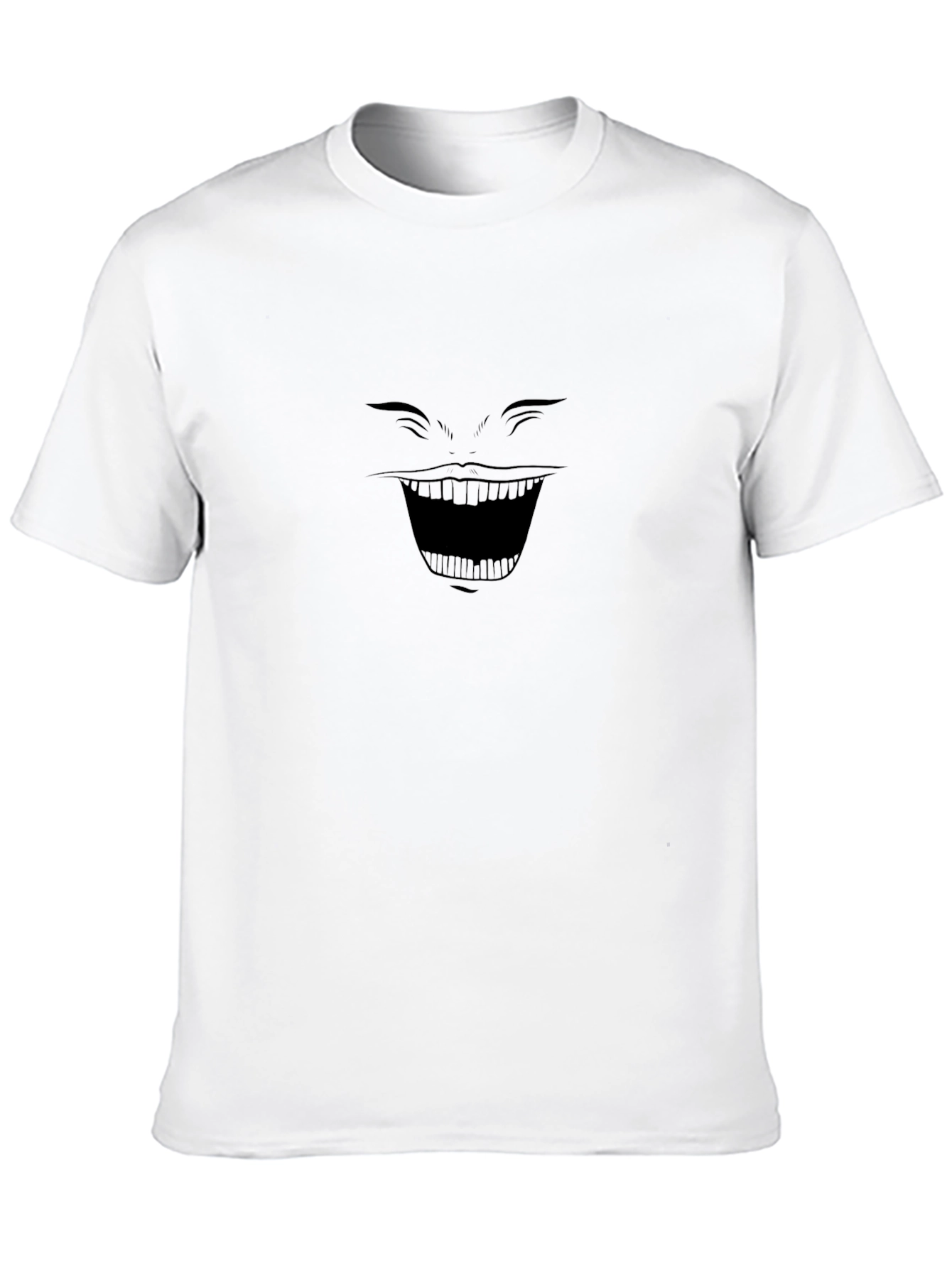 Creepy Smile Graphic Black T-Shirt