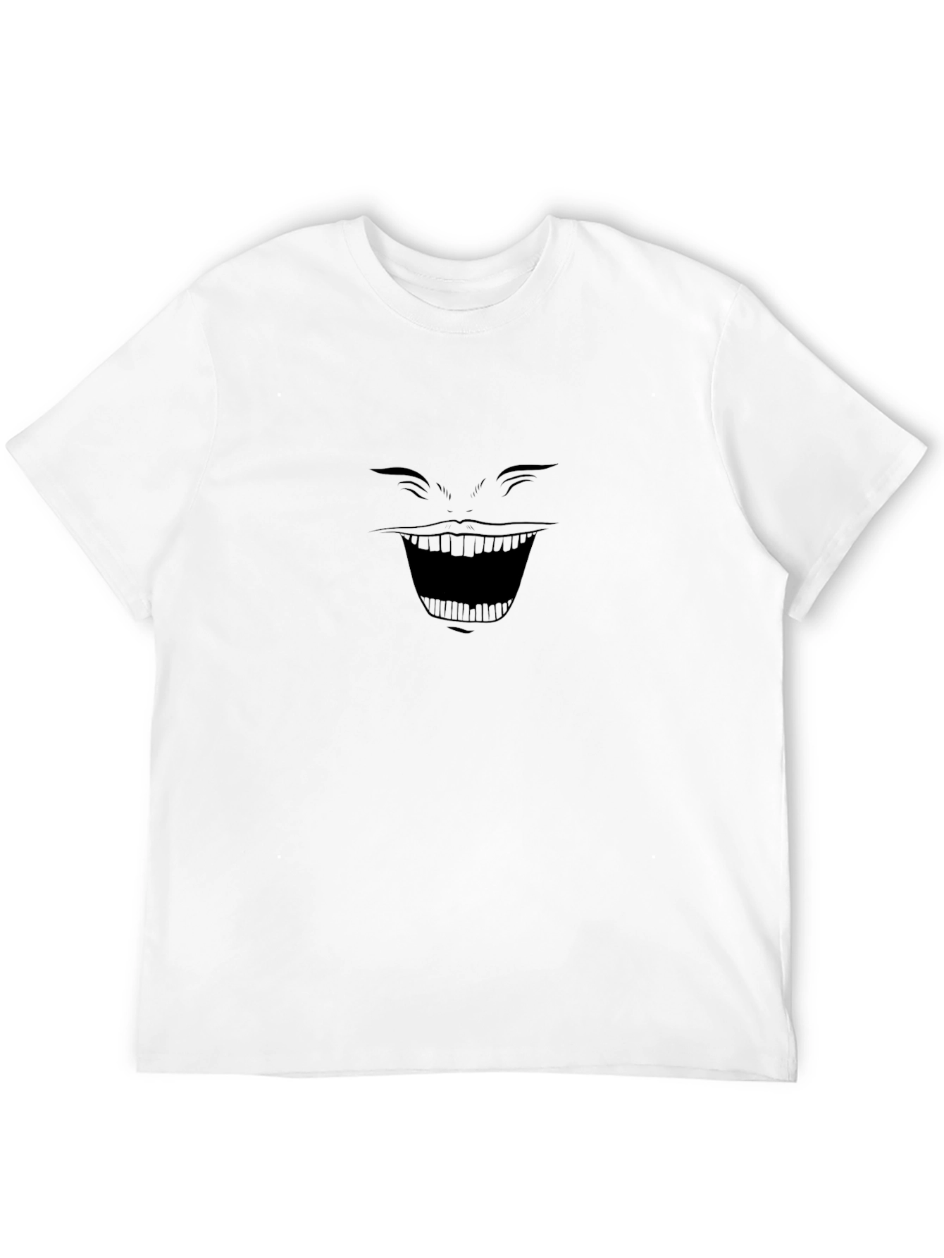 Creepy Smile Graphic Black T-Shirt
