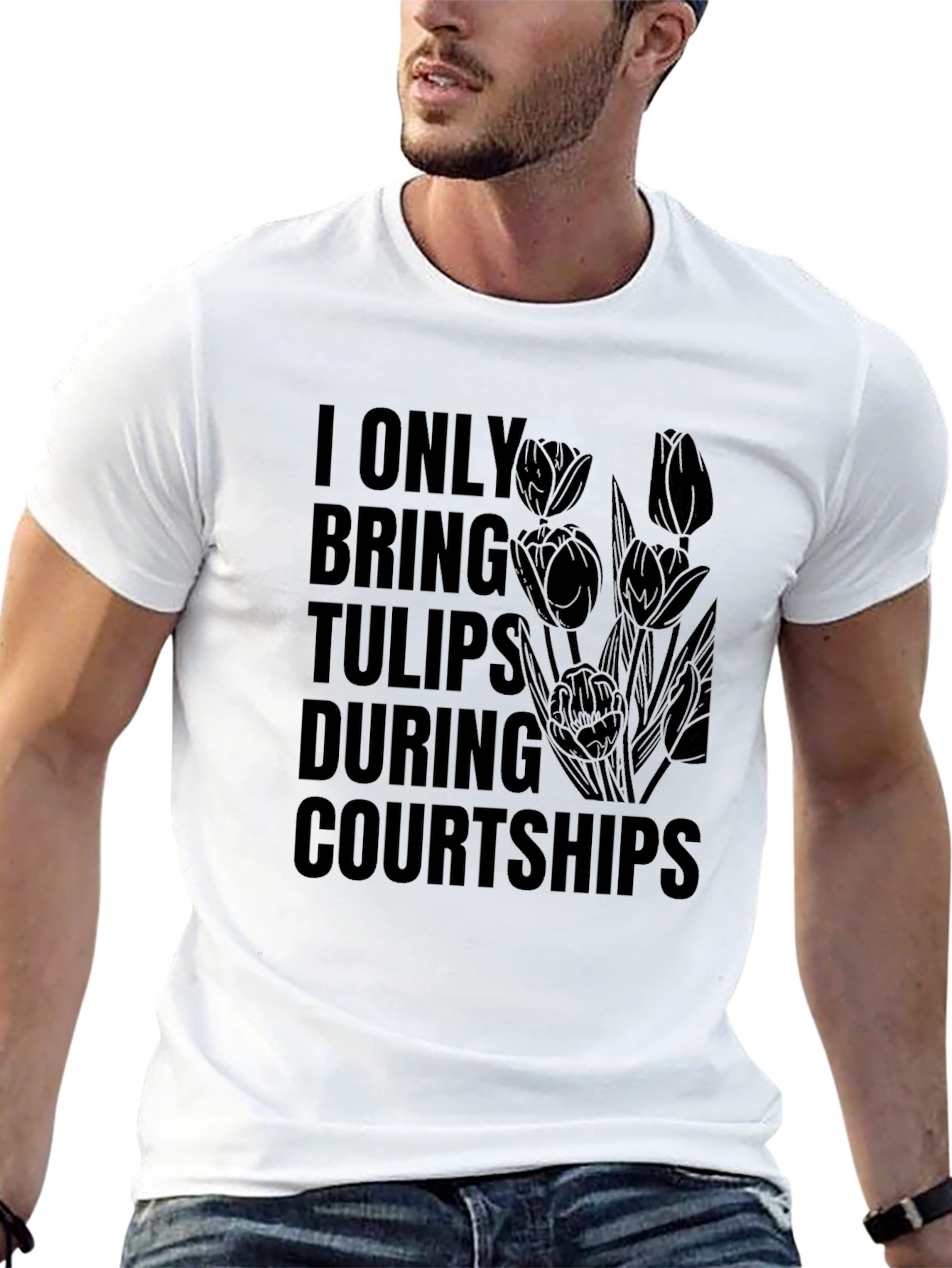 Tulip Courtship Graphic Tee - Black