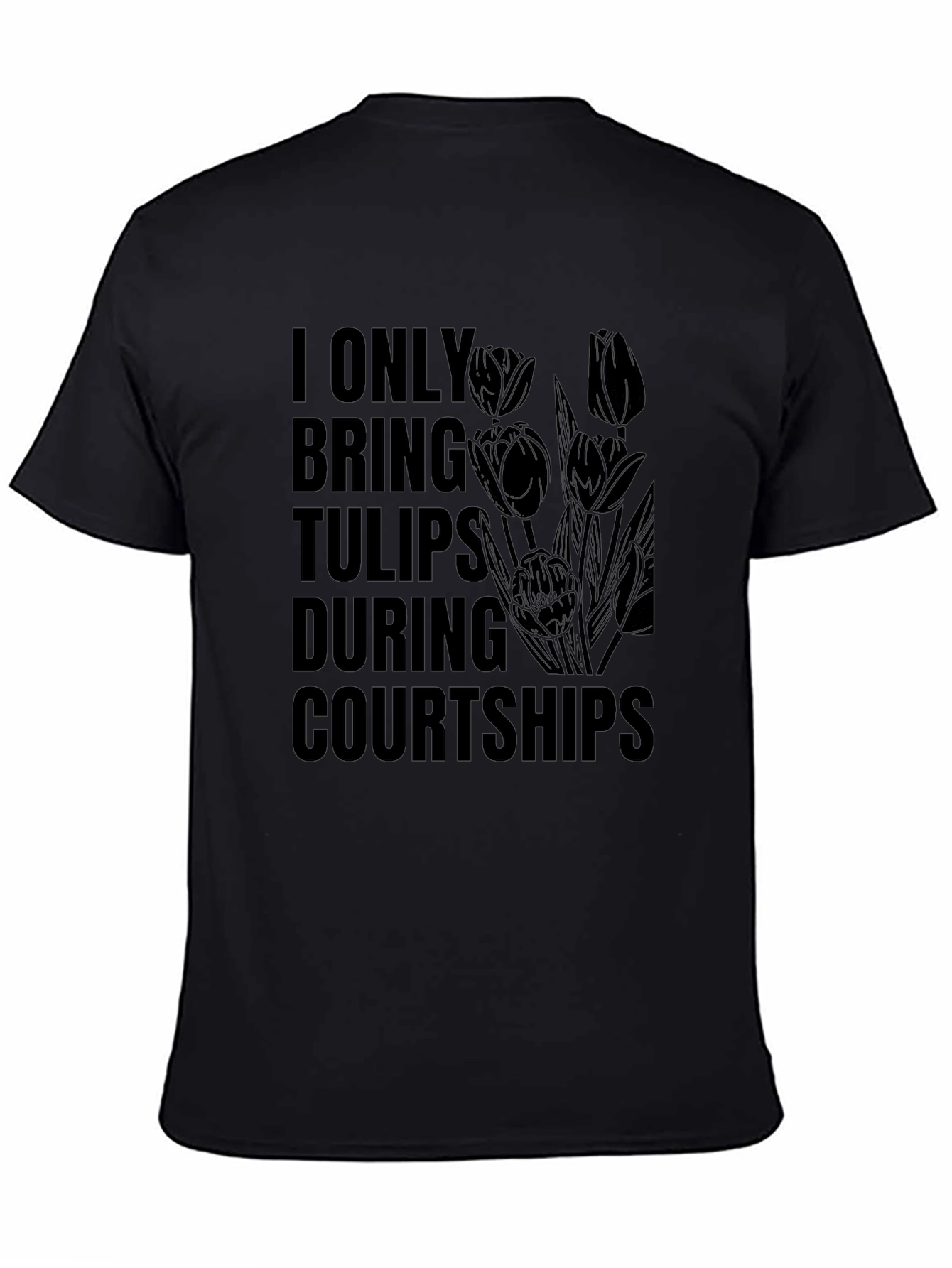 Tulip Courtship Graphic Tee - Black