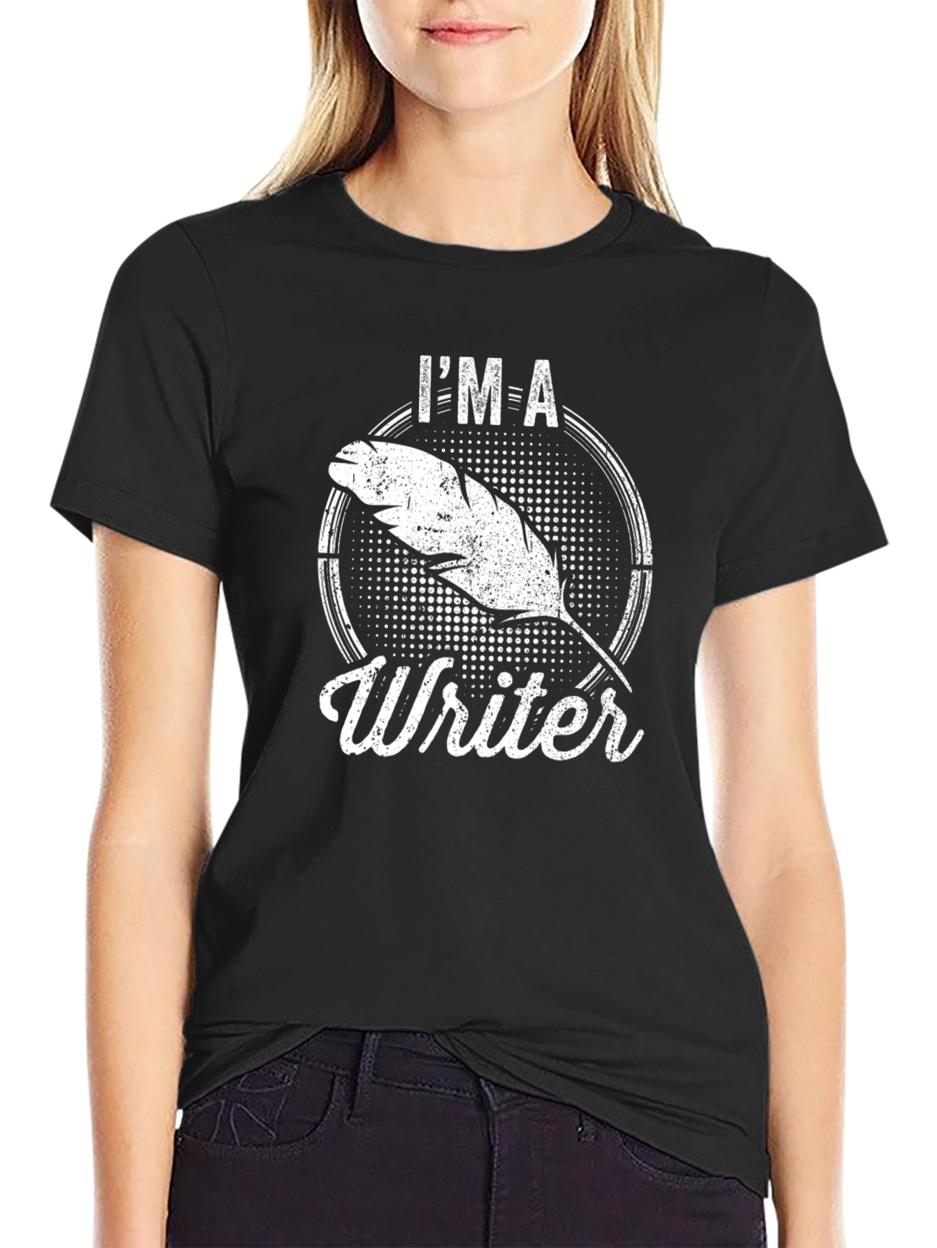 Im A Writer T-Shirt - Quill Pen Design