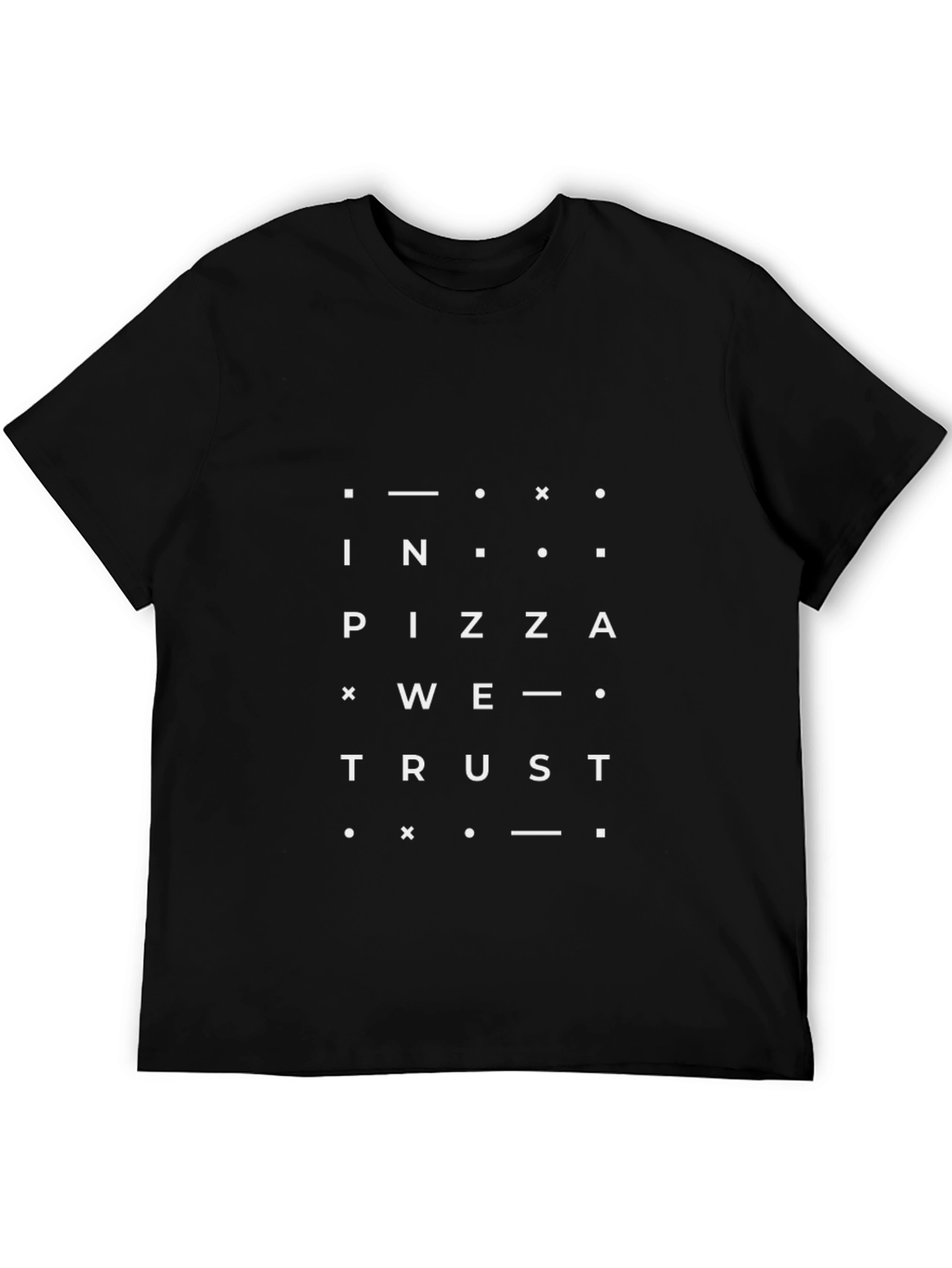 In Pizza We Trust Black Graphic Tee
