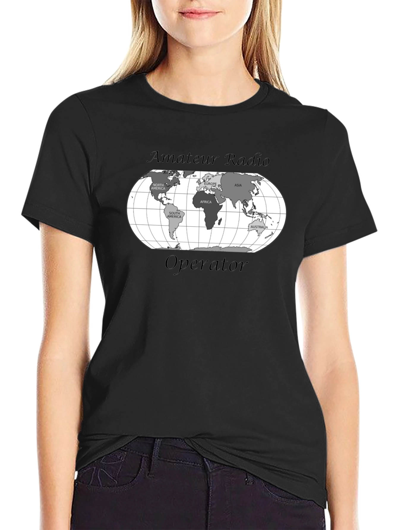 Amateur Radio Operator World Map T-Shirt