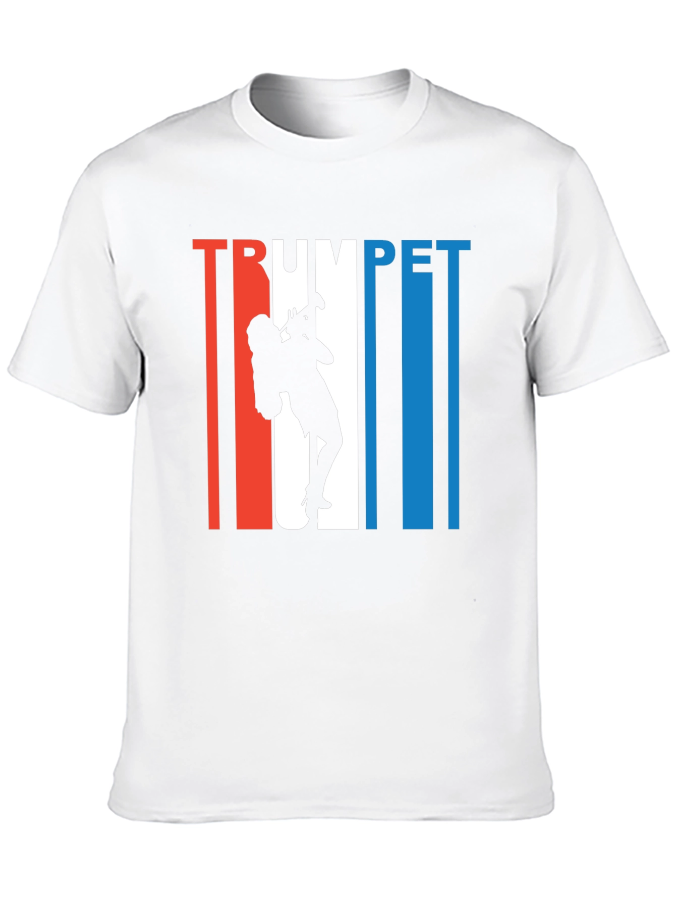 Trumpet Player Graphic Tee - Black Cotton T-Shirt