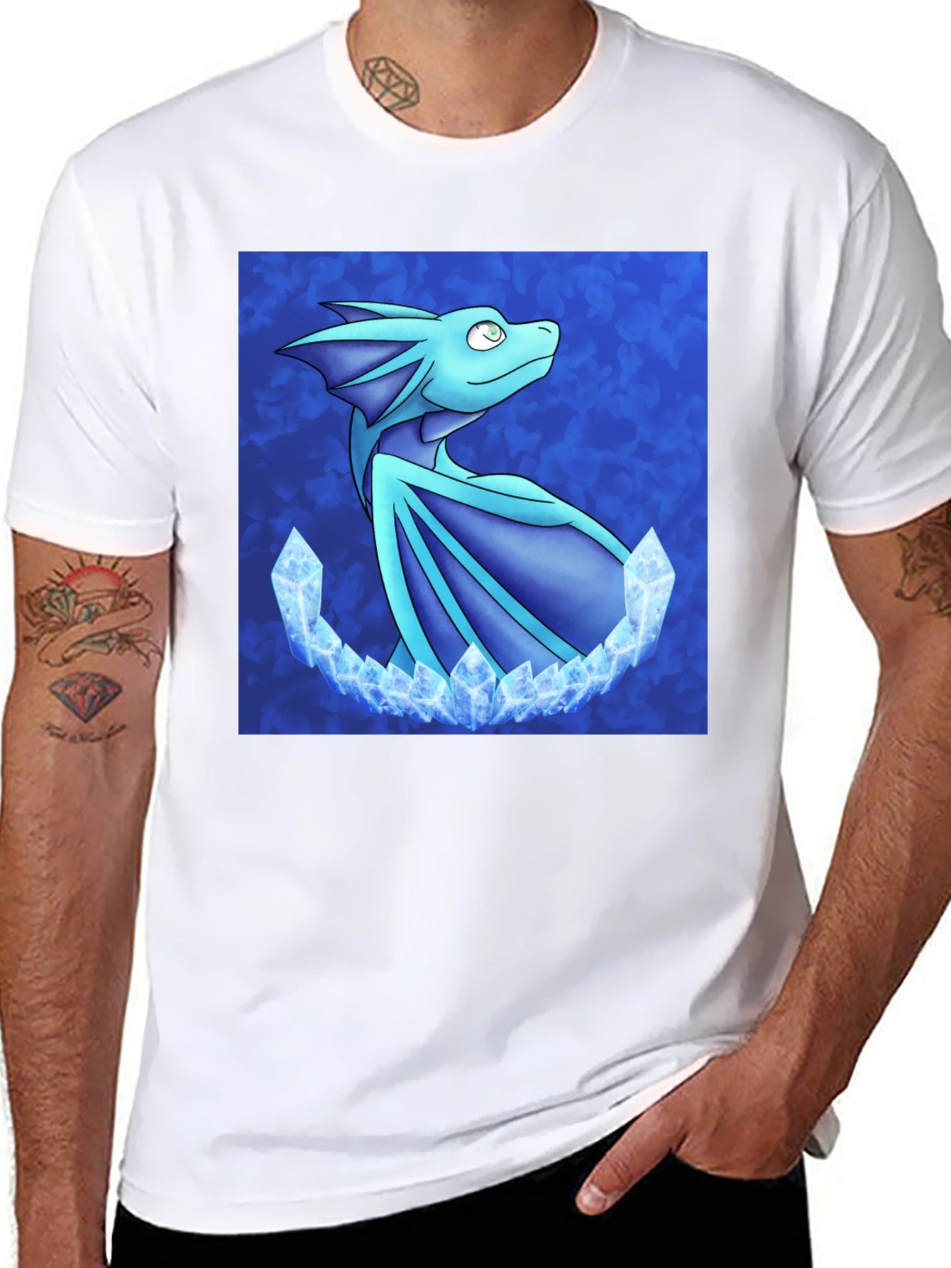 Dragon Crystal T-Shirt - Fantasy Art Tee