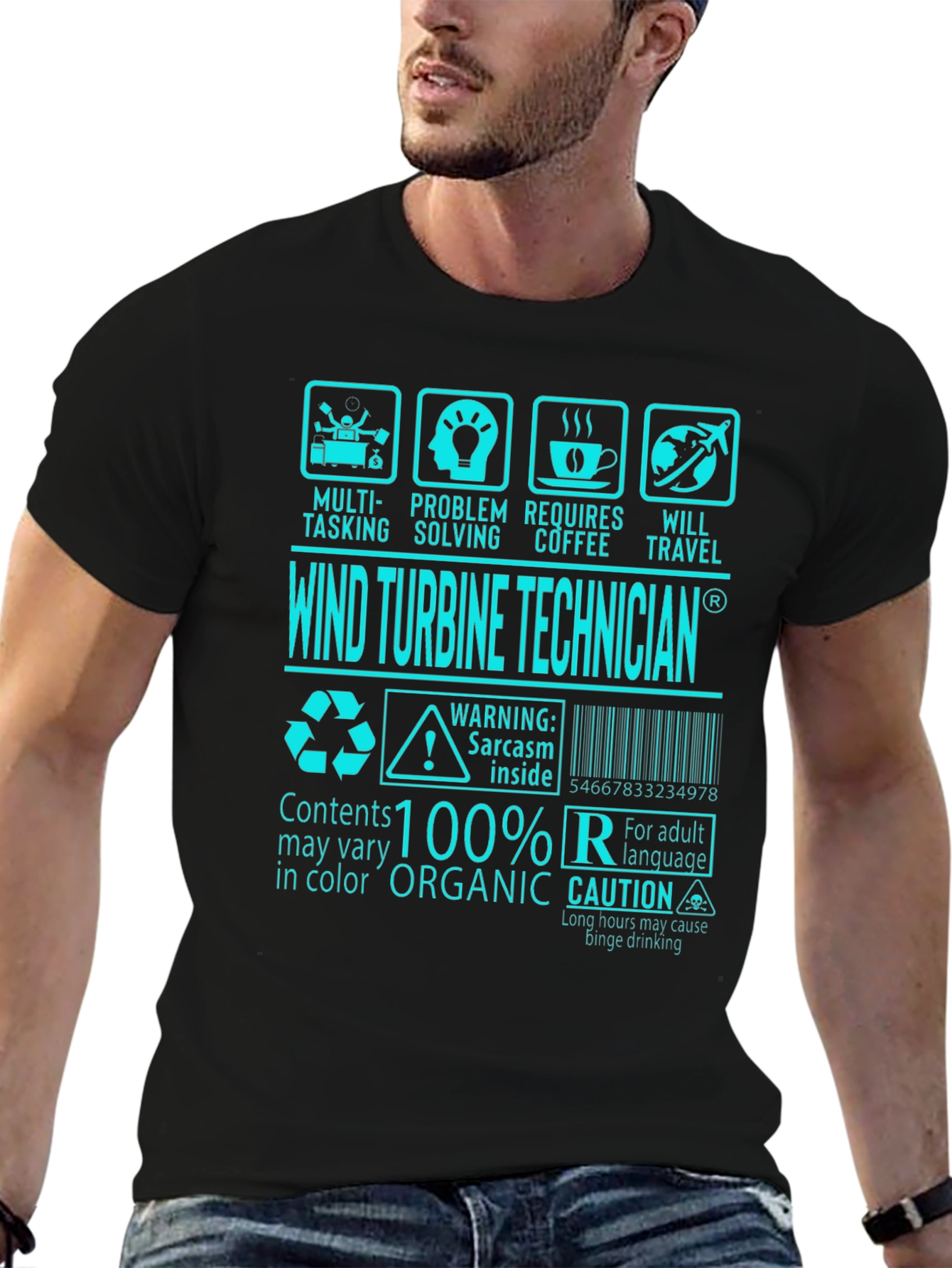 Wind Turbine Technician Graphic Tee
