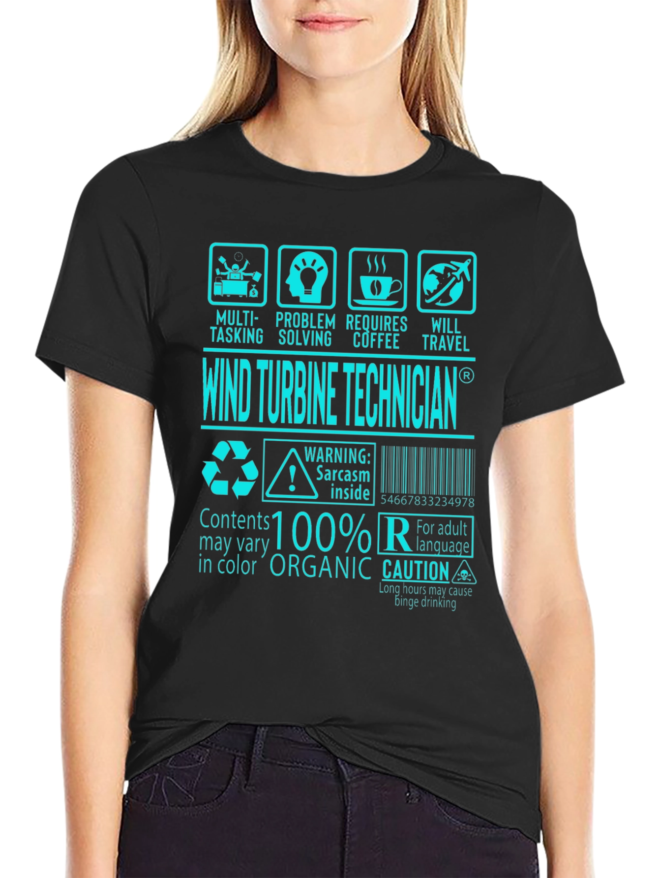 Wind Turbine Technician Graphic Tee
