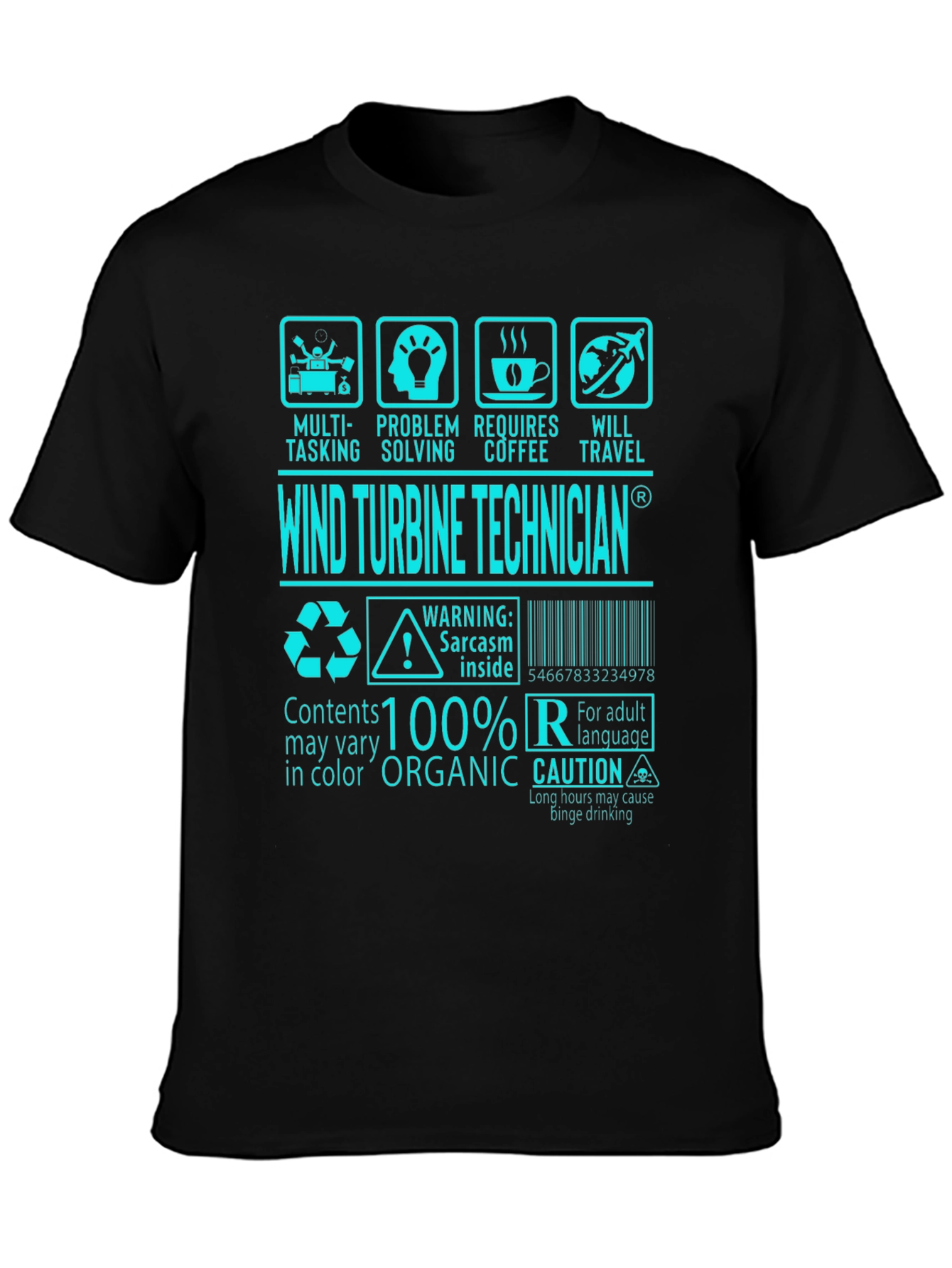 Wind Turbine Technician Graphic Tee
