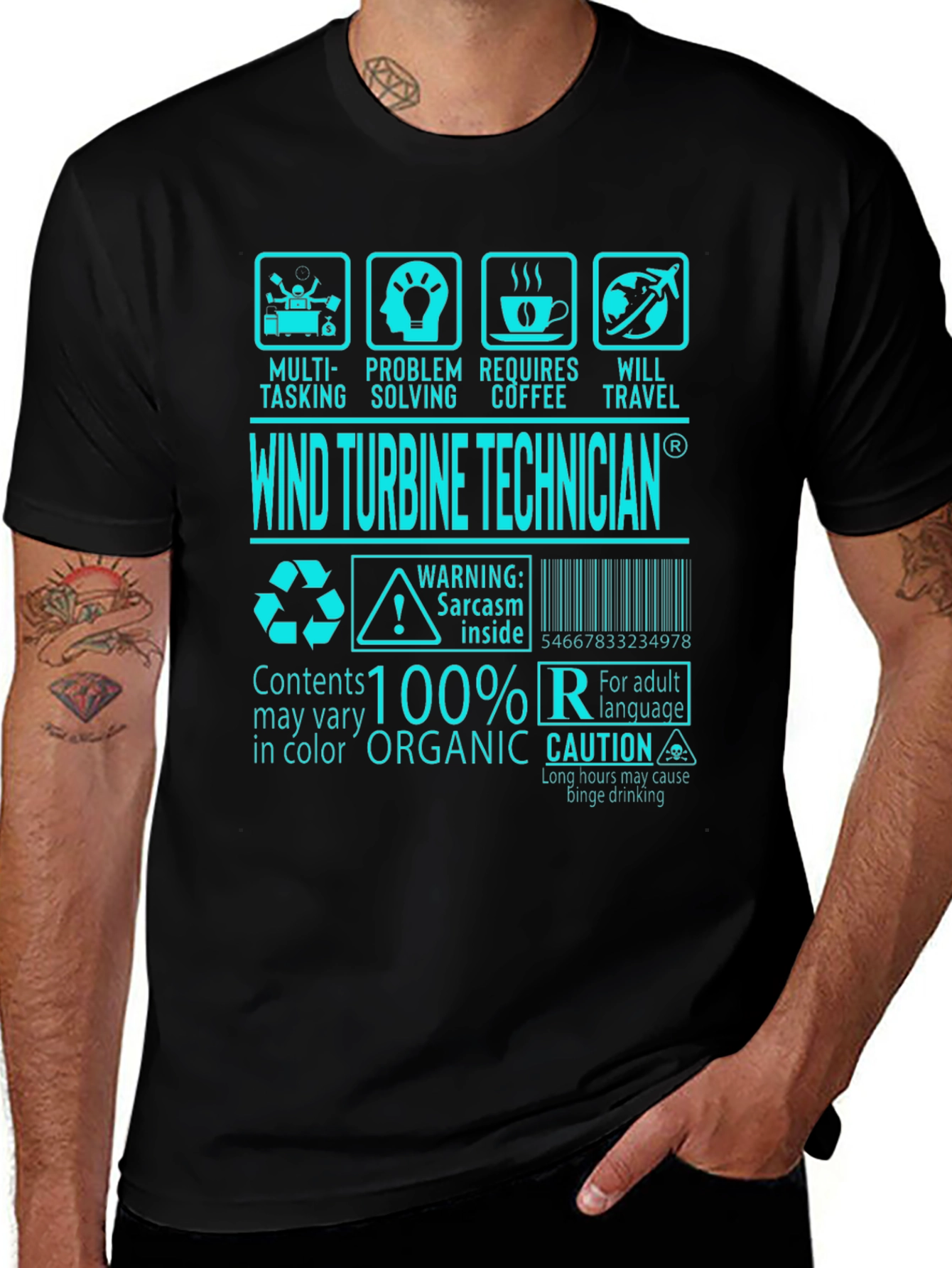 Wind Turbine Technician Graphic Tee